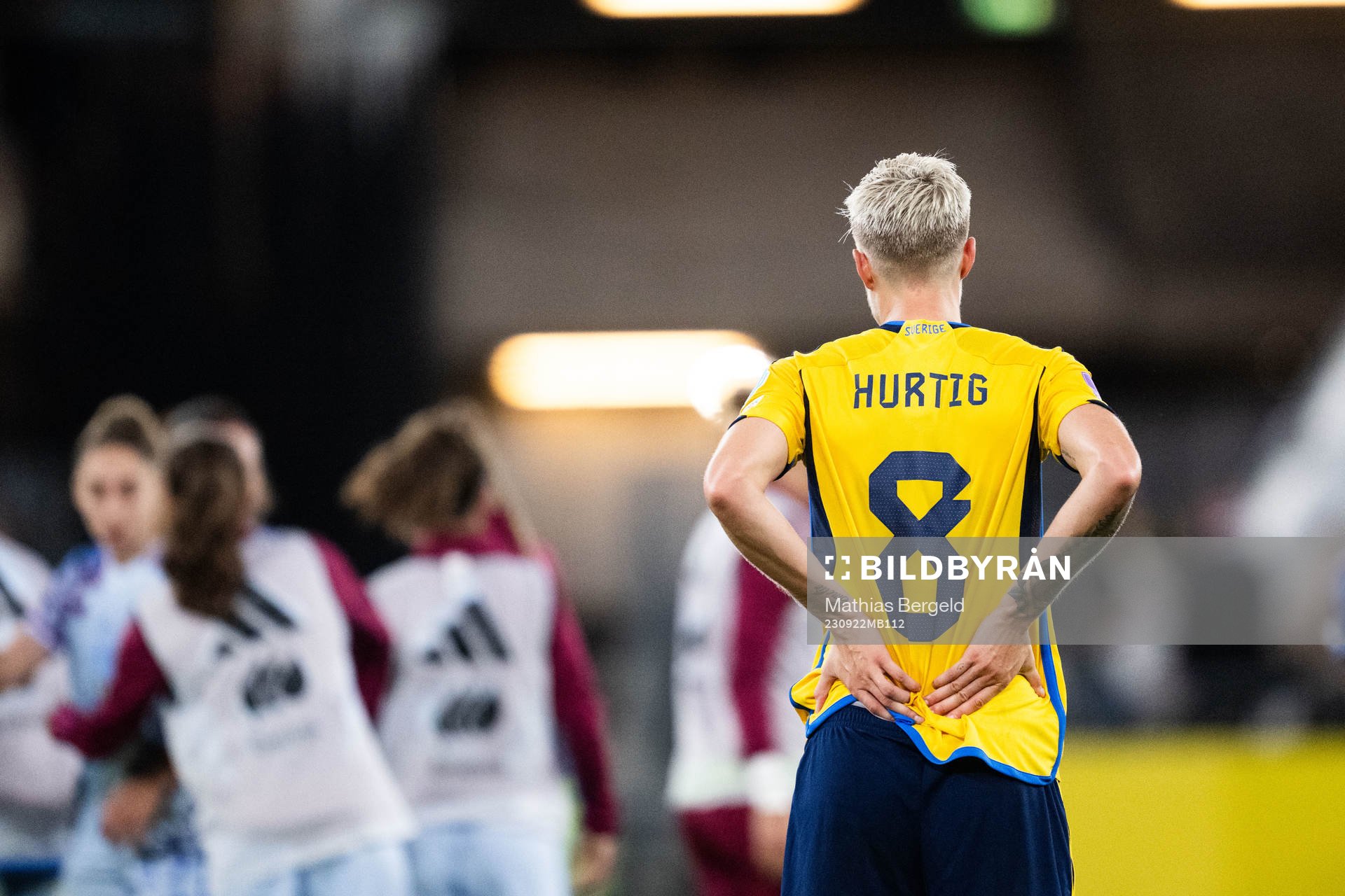 Lina Hurtig of Sweden looks dejected