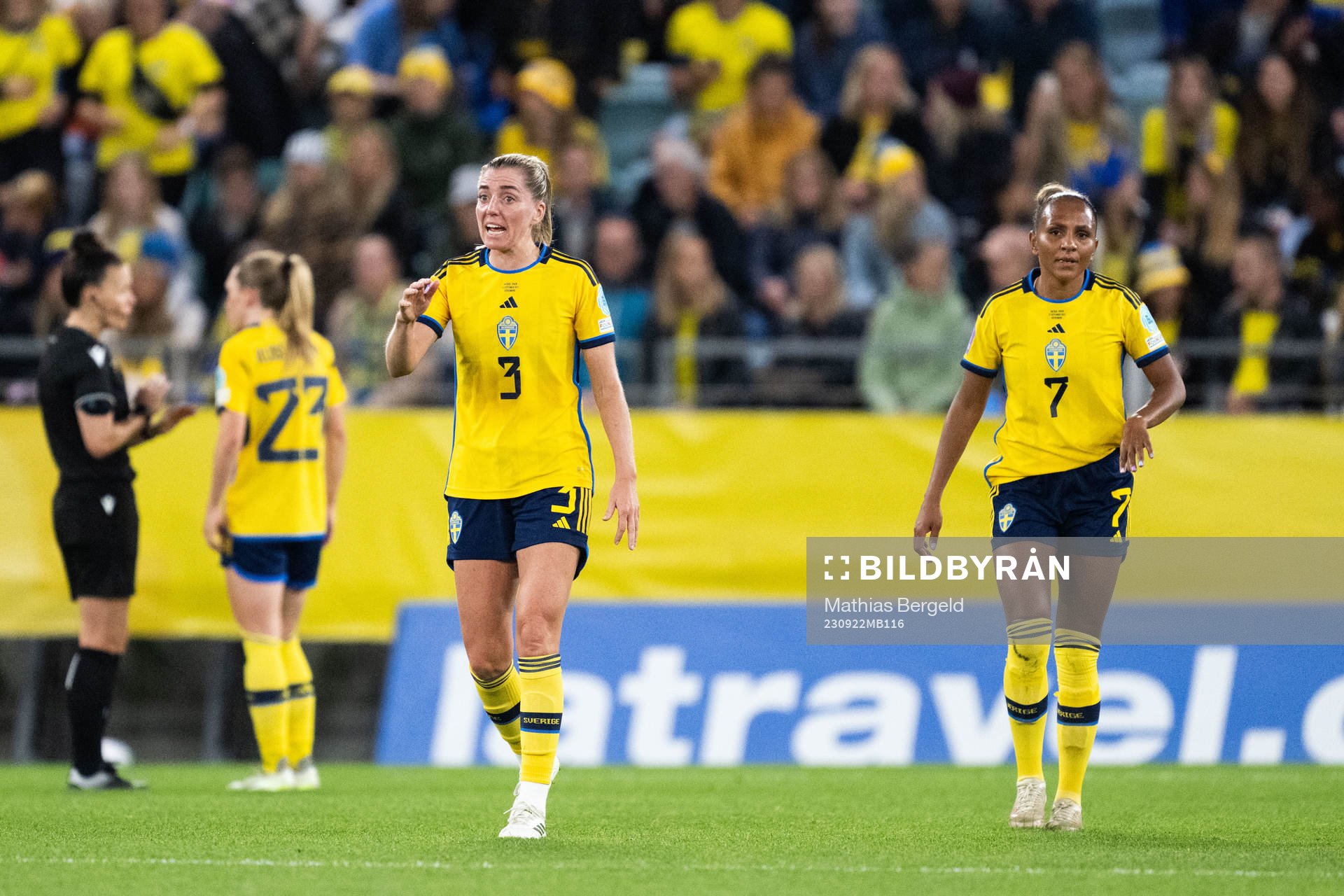 Linda Sembrant and Madelen Janogy of Sweden looks dejected