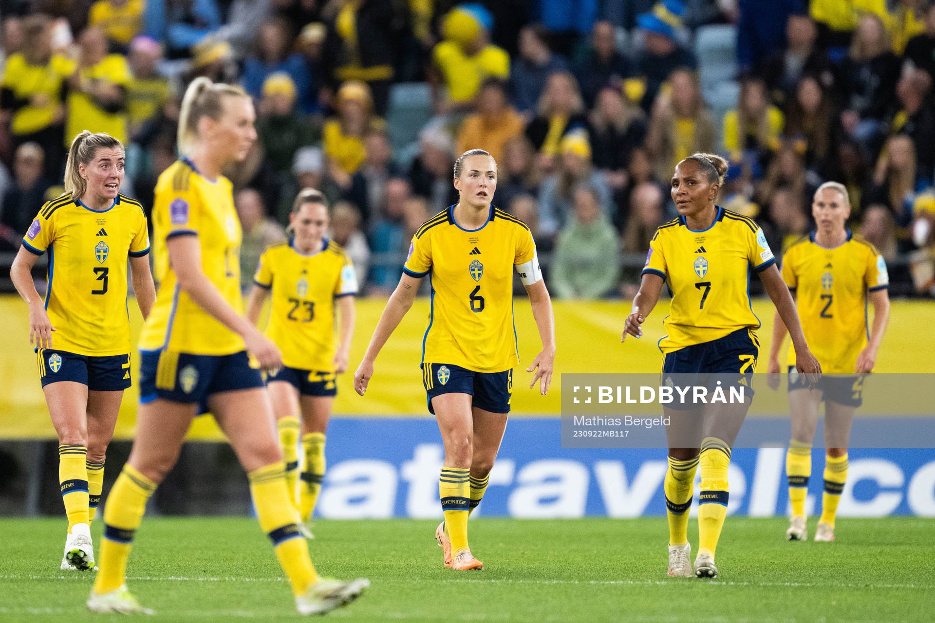 Magdalena Eriksson of Sweden looks dejected