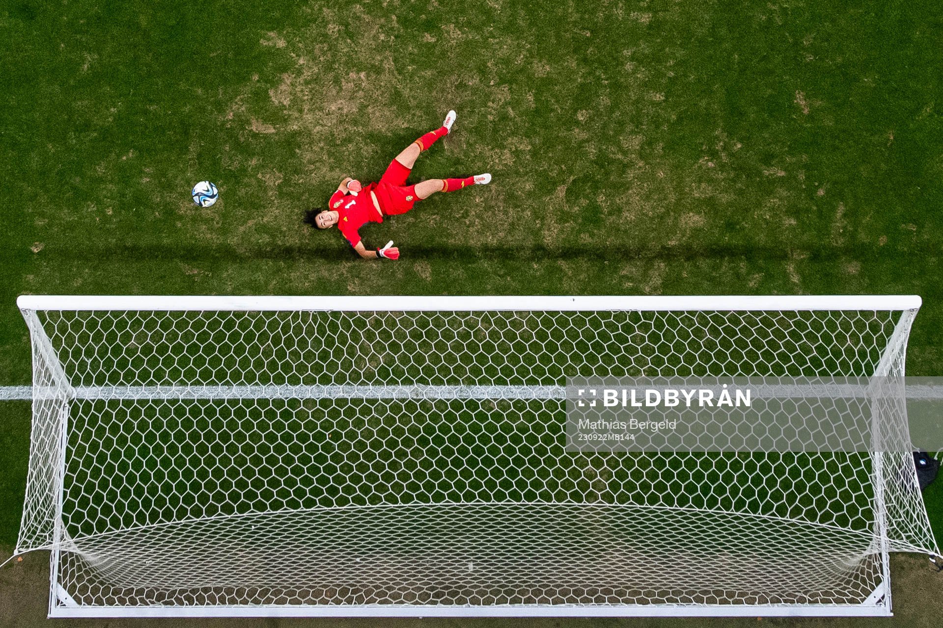 Goalkeeper Zecira Musovic of Sweden looks dejected as