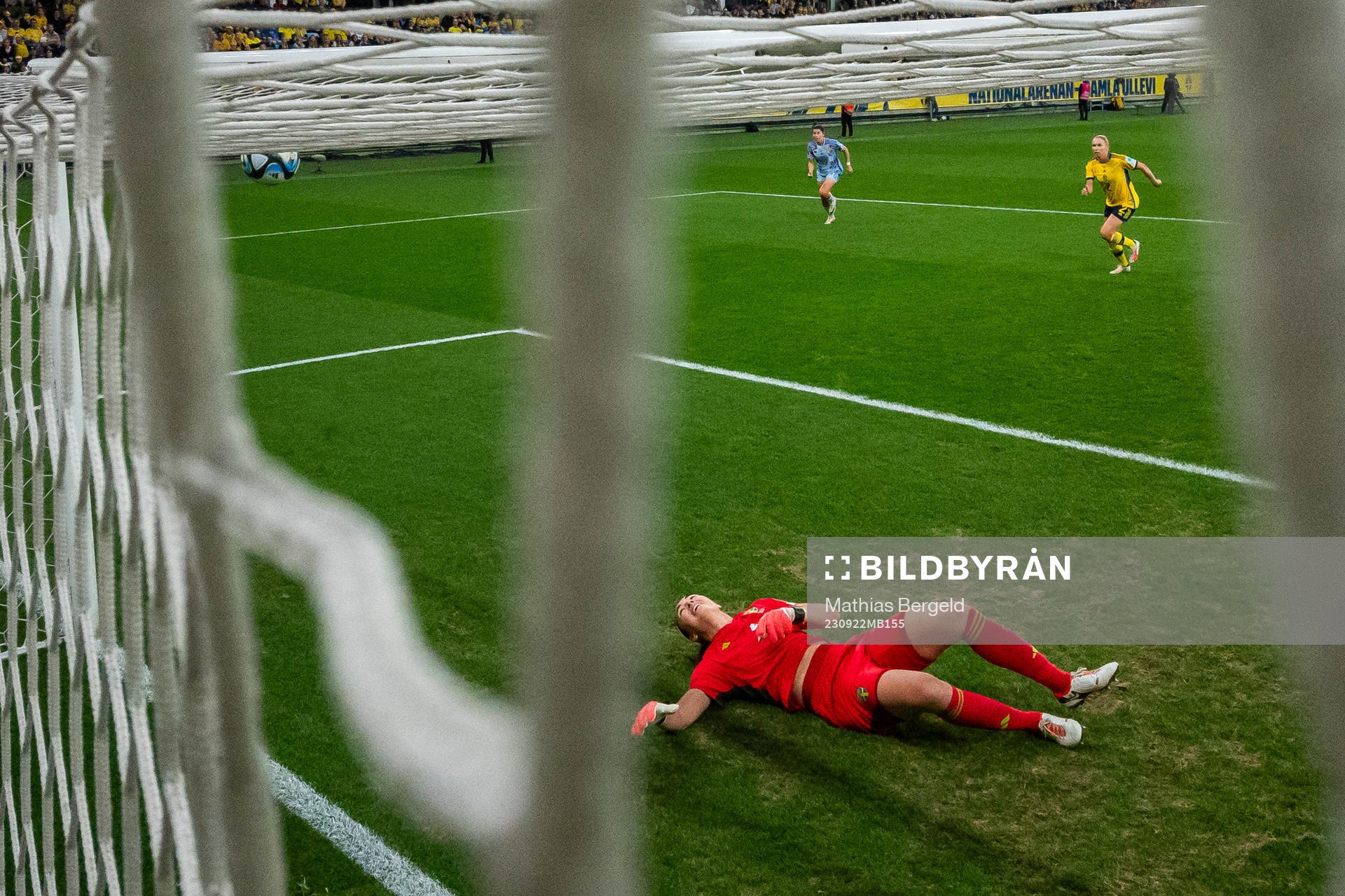 Athenea del Castillo of Spain (not pictured) scores 1-1