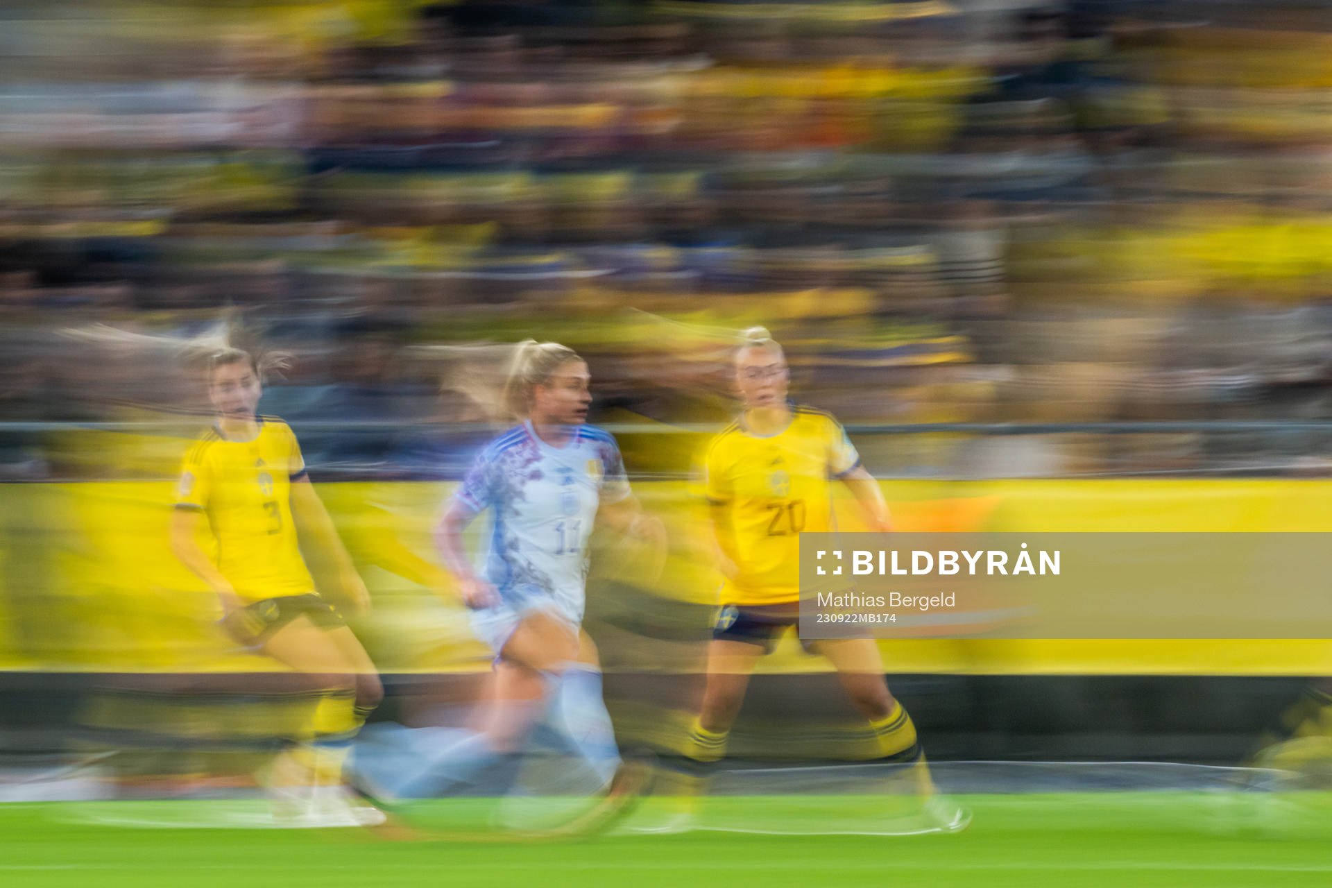 Linda Sembrant and Hanna Bennison of Sweden defend against