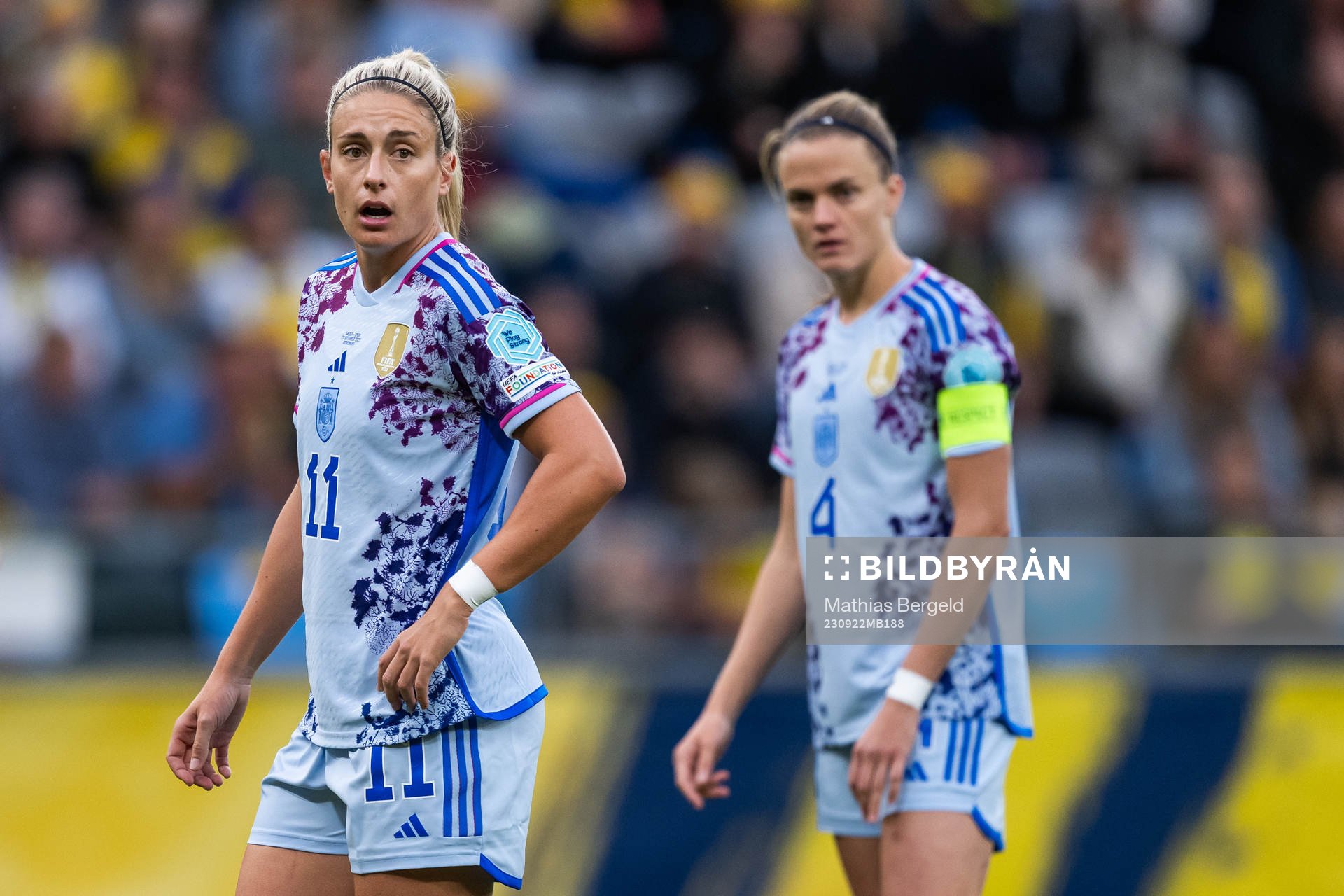 Alexia Putellas and Irene Paredes of Spain