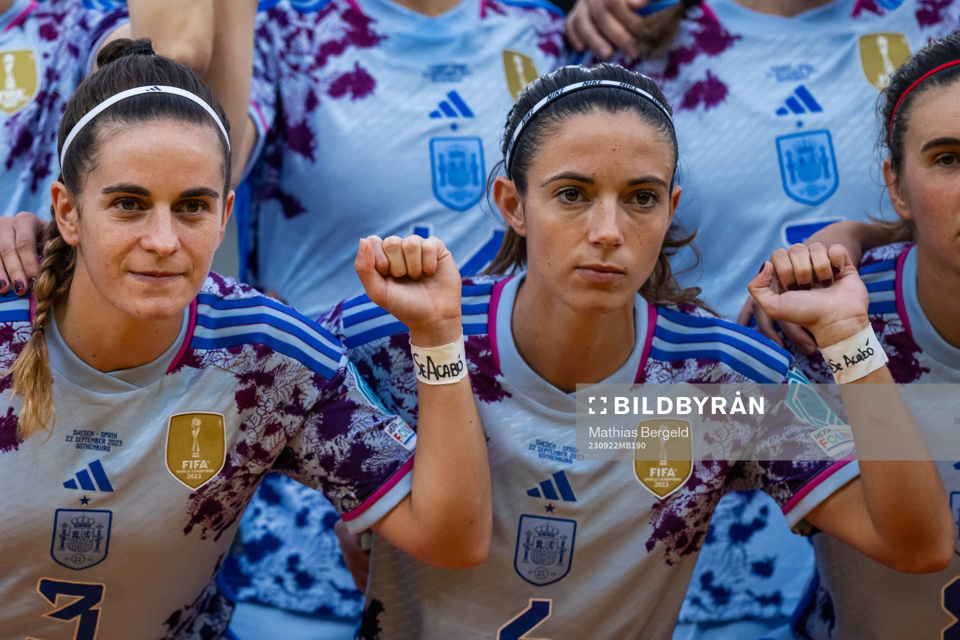 Teresa Abelleira and Aitana Bonmati of Spain pose for a