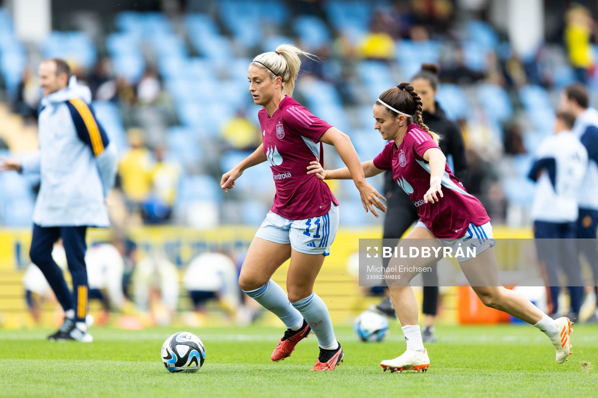 Alexia Putellas and Teresa Abelleira of Spain
