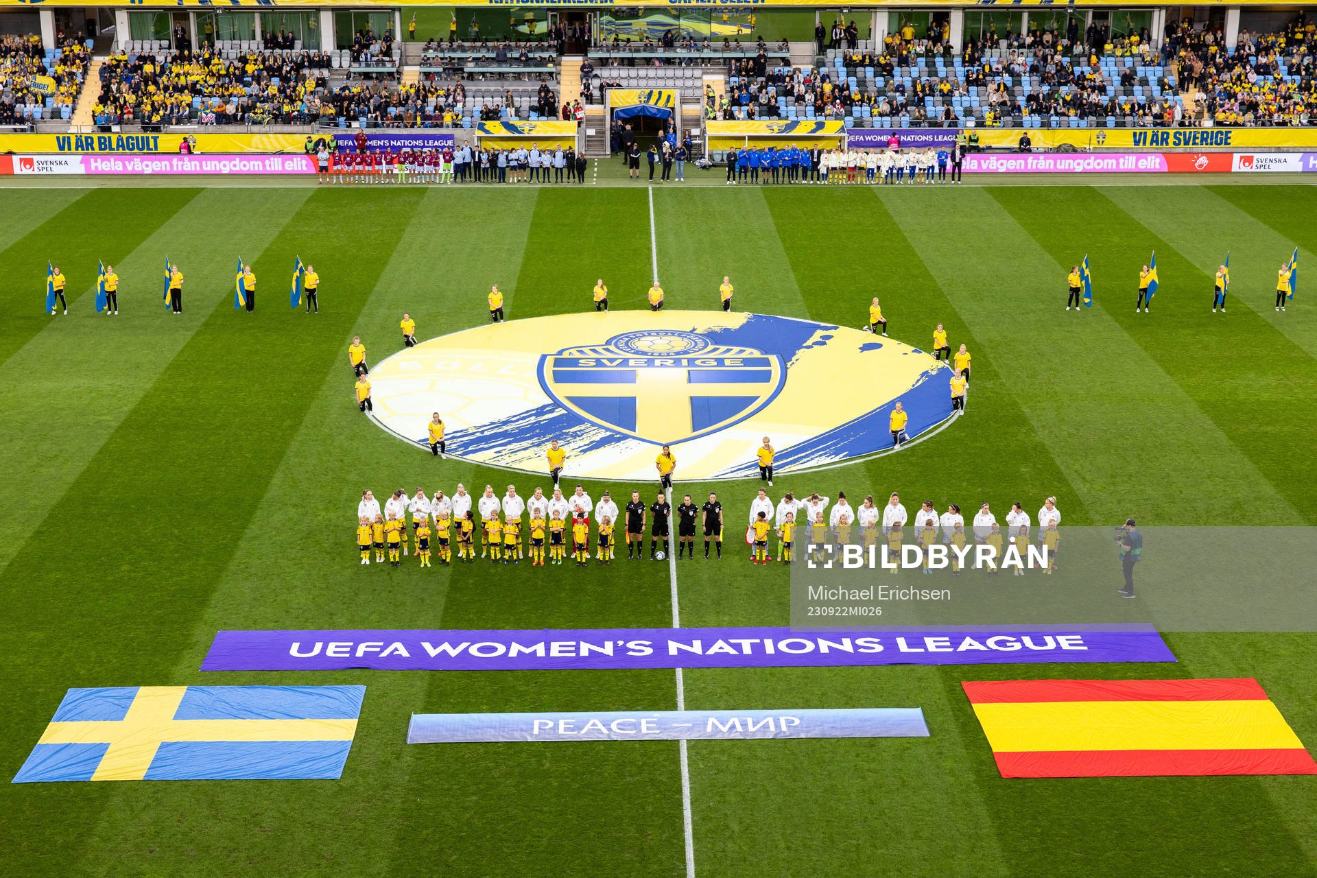 Players of Sweden and of Spain