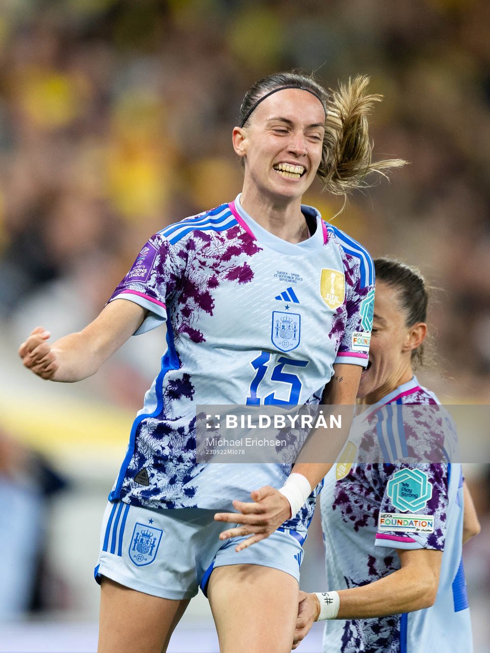 Eva Maria Navarro Garcia of Spain celebrates