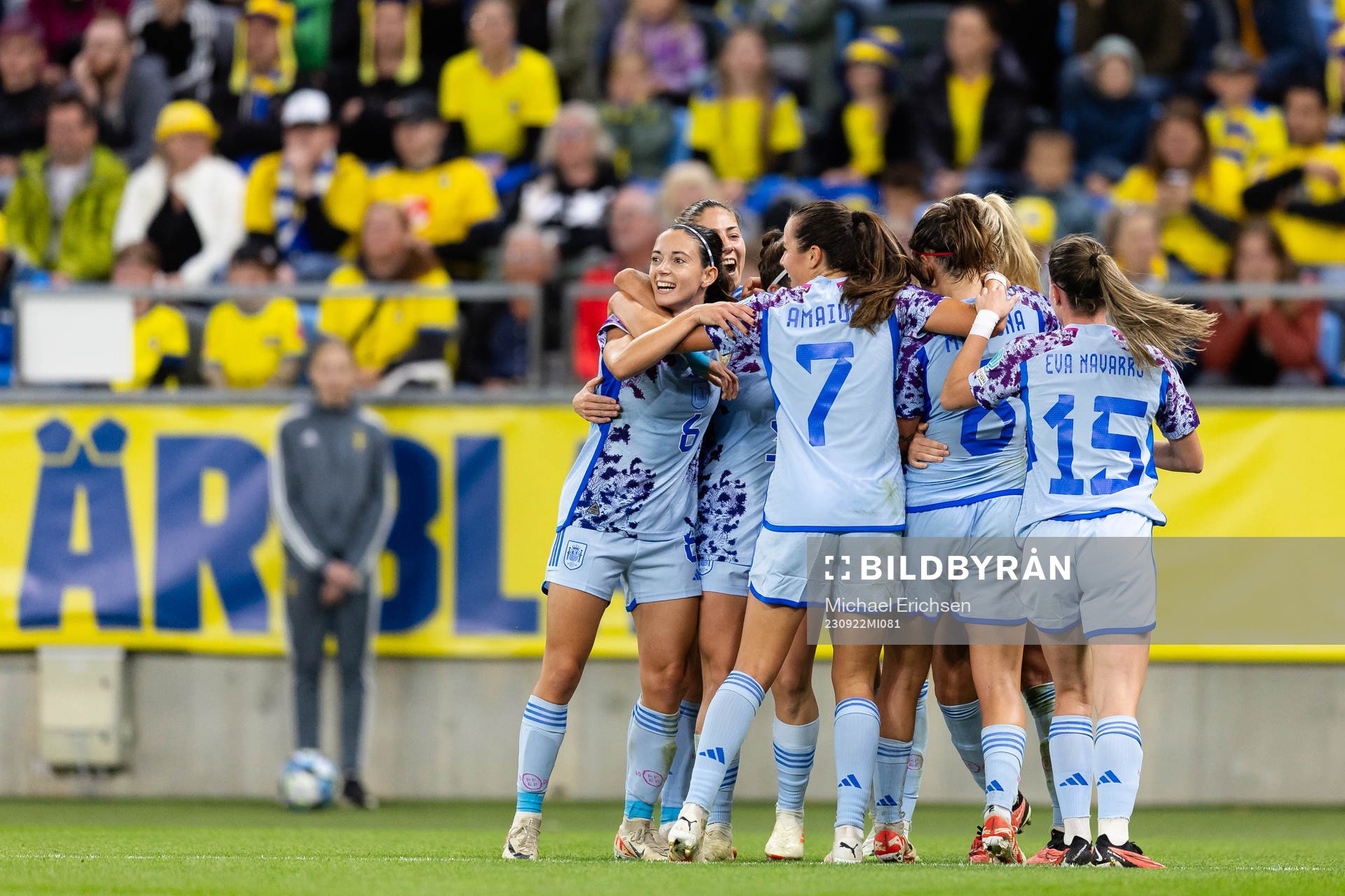Mariona Caldentey of Spain celebrates scoring 2-3 with team