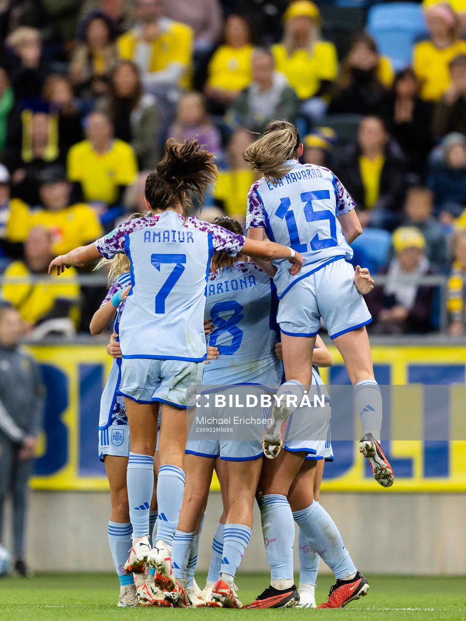 Mariona Caldentey of Spain celebrates scoring 2-3 with team