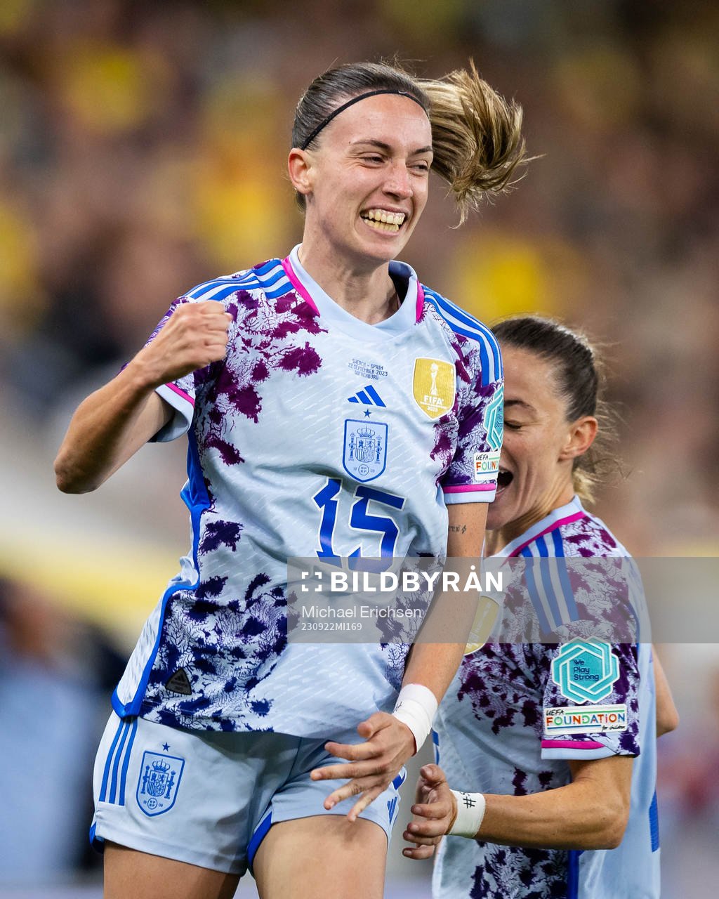 Eva Maria Navarro Garcia of Spain celebrates