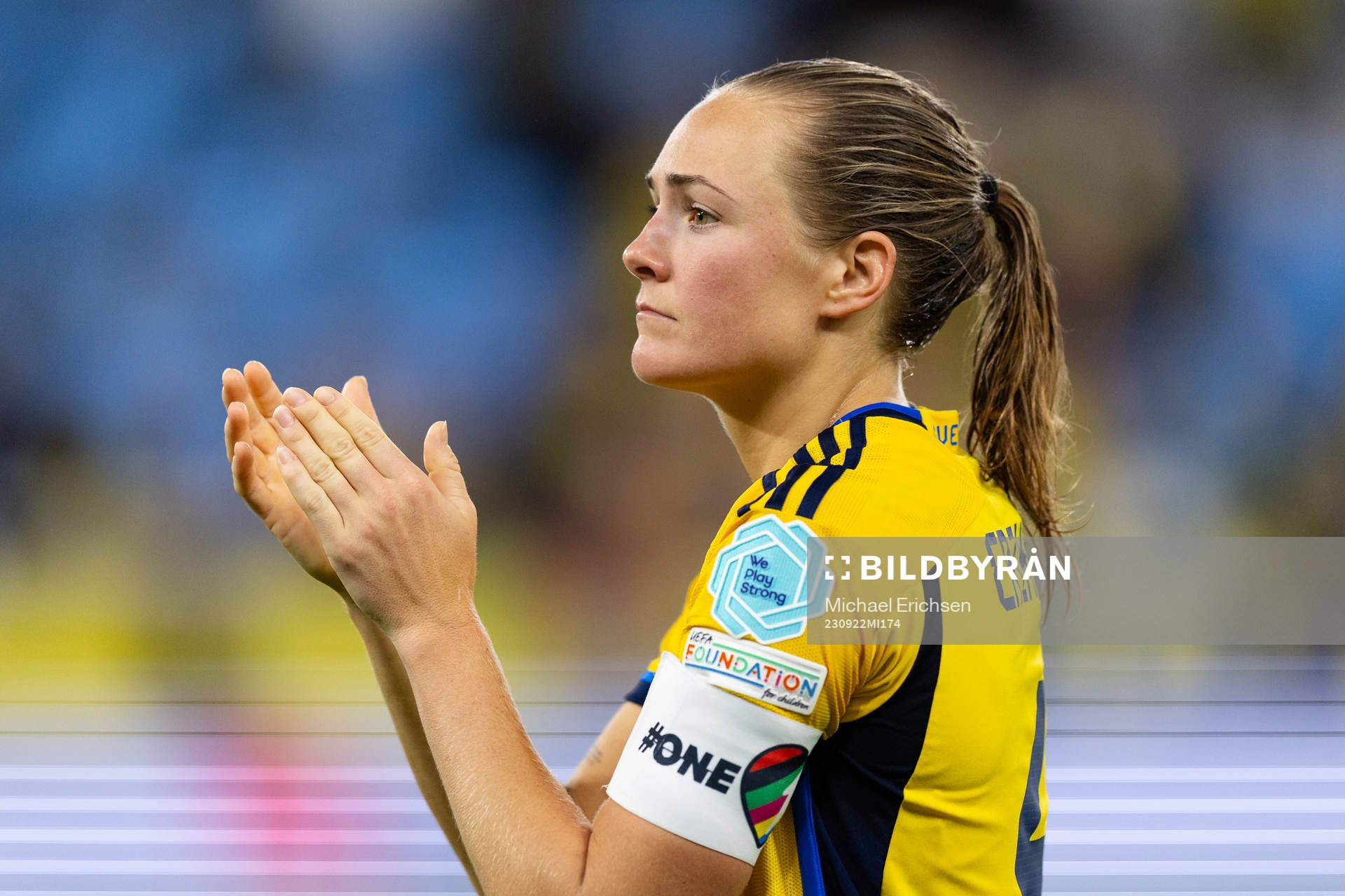 Magdalena Eriksson of Sweden looks dejected