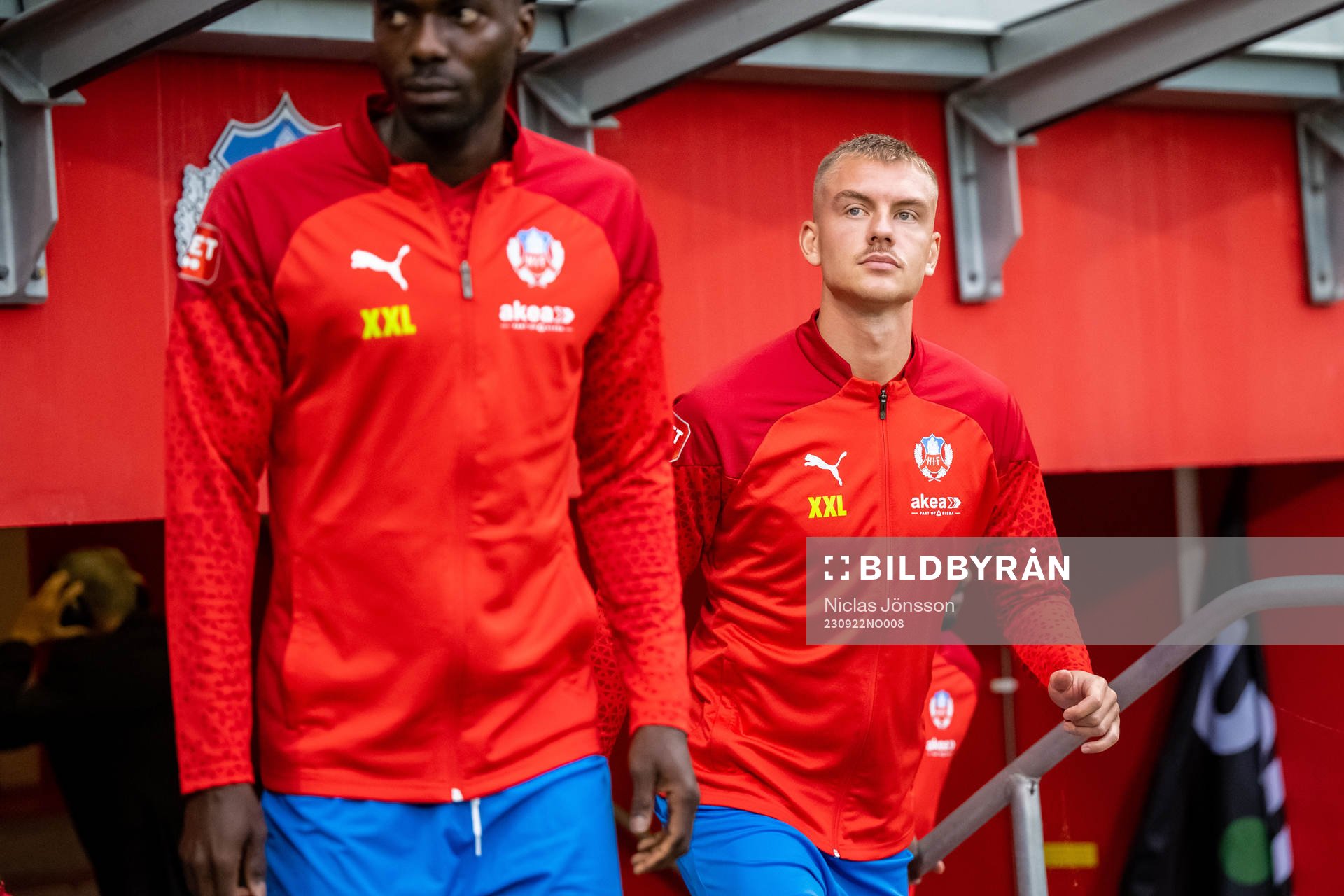 Helsingborgs Dennis Olsson underuppvärmningen