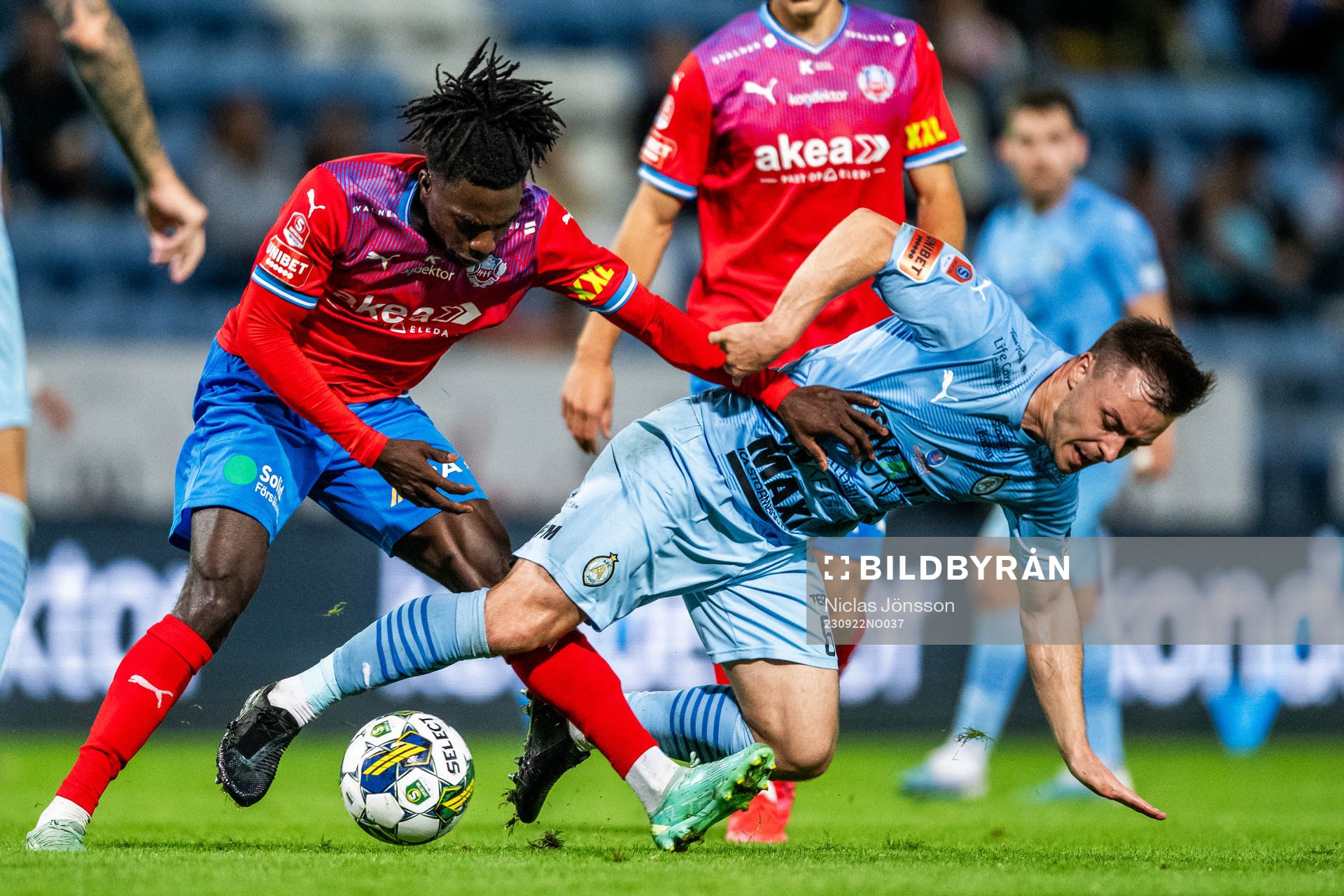 Helsingborgs Benjamin Acquah och AFC Eskilstunas Ryan