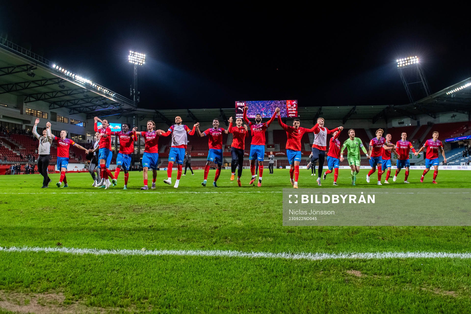 Helsingborgs spelarn jublar