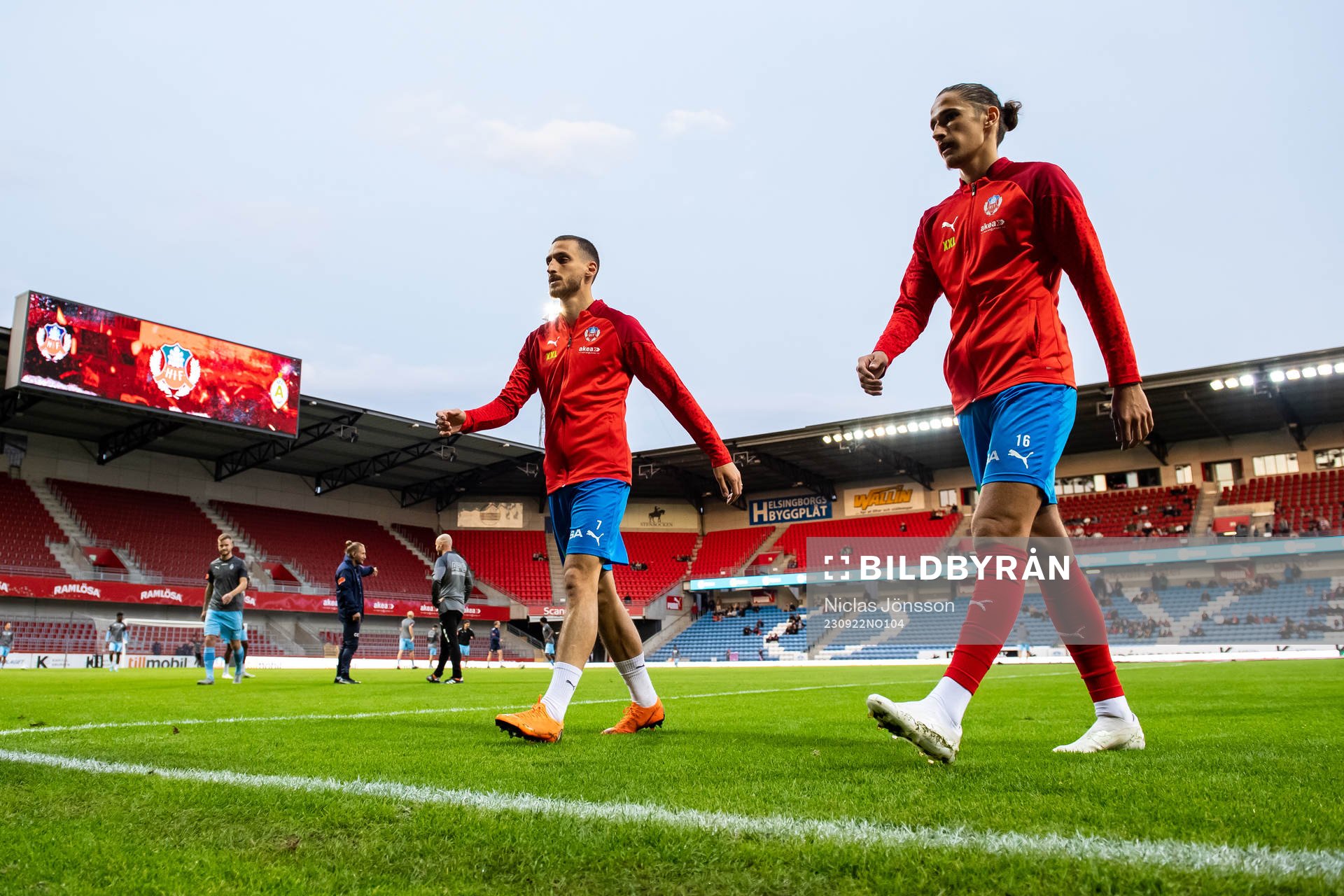 Helsingborgs Arian Kabashi och Ervin Gigovic