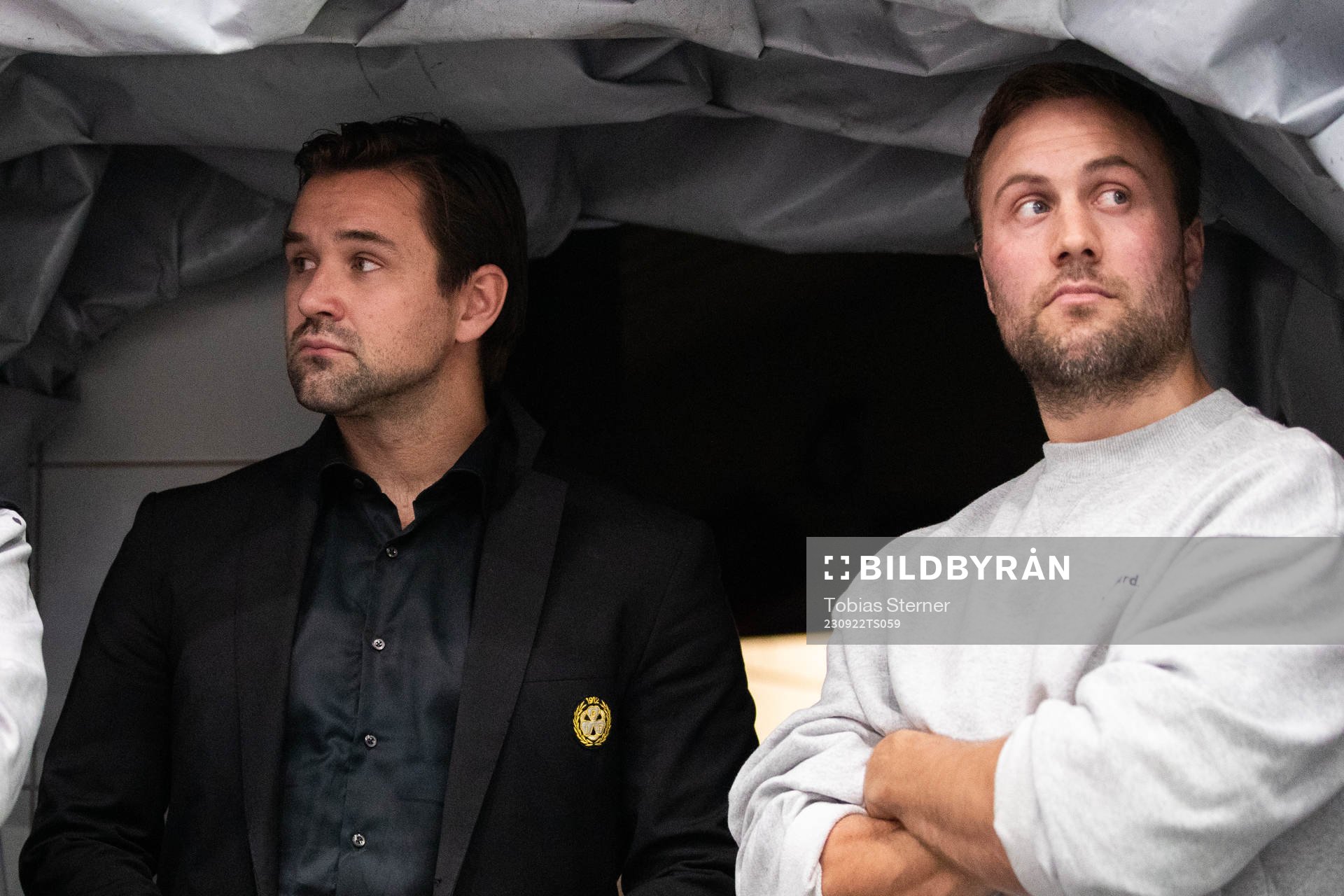 Brynäs sportchef Johan Alcén och Johan Larsson