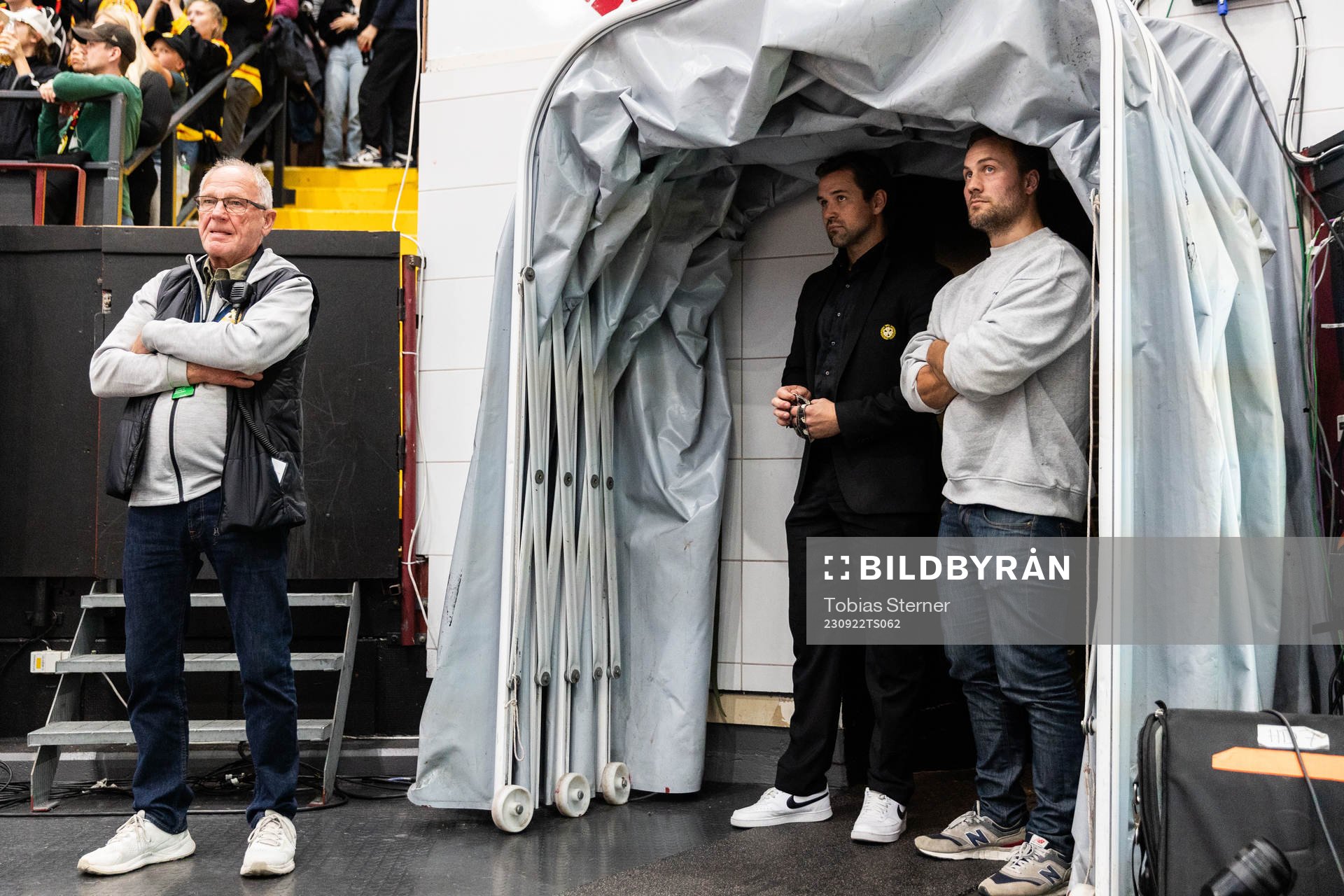 Brynäs sportchef Johan Alcén och Johan Larsson