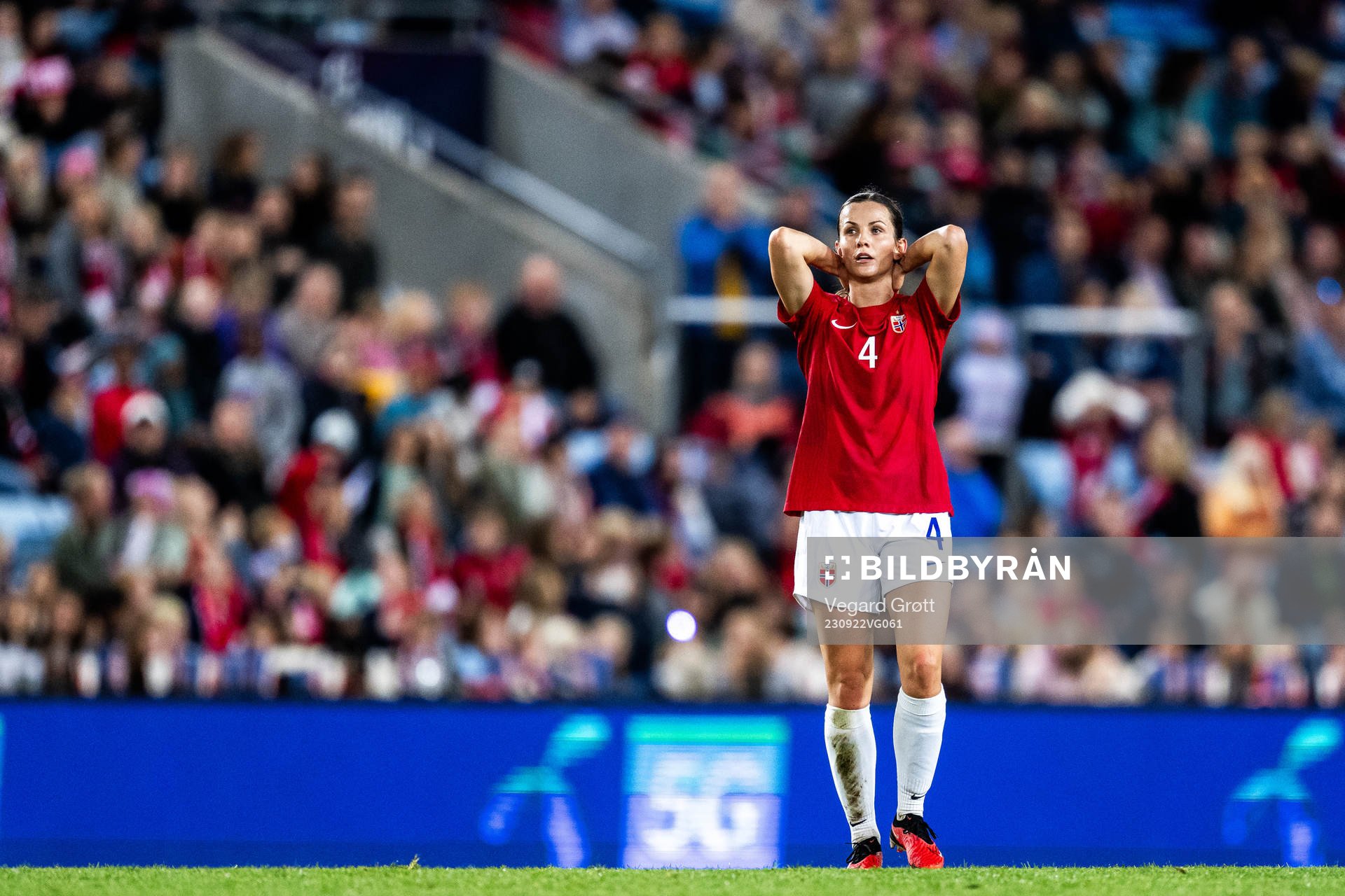 Tuva Hansen of Norway looks dejected