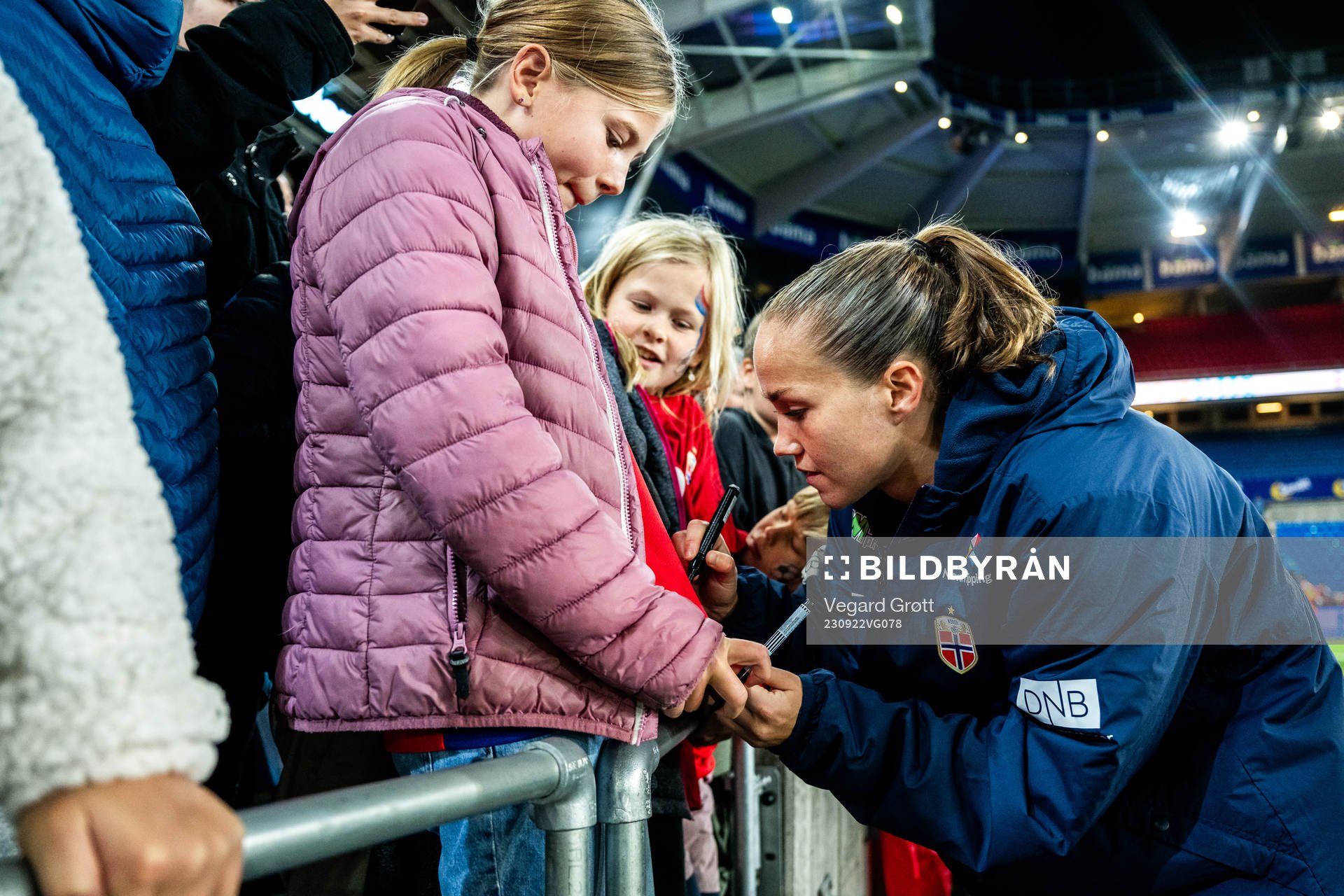 Guro Reiten of Norway with fans