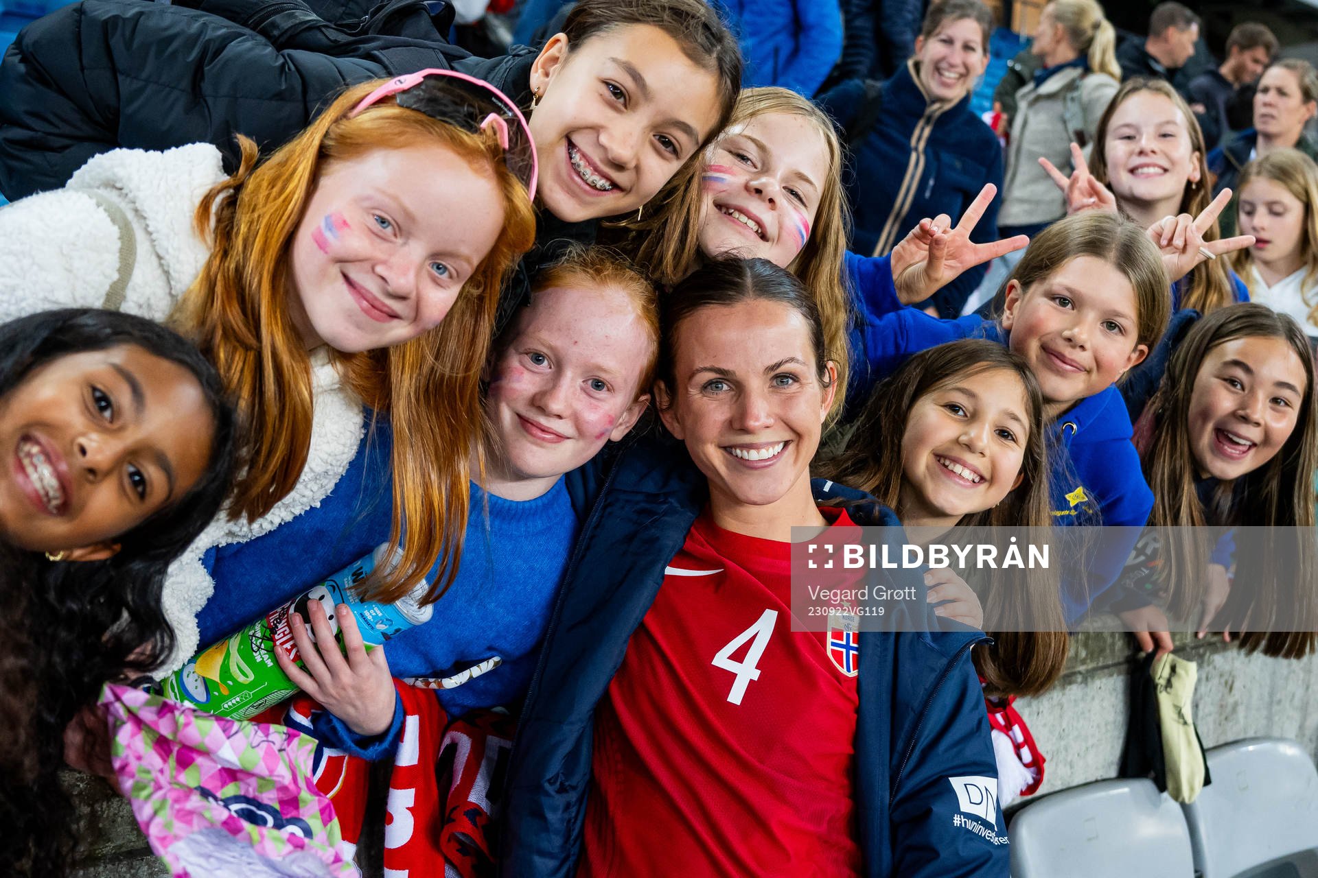 Tuva Hansen of Norway with fans