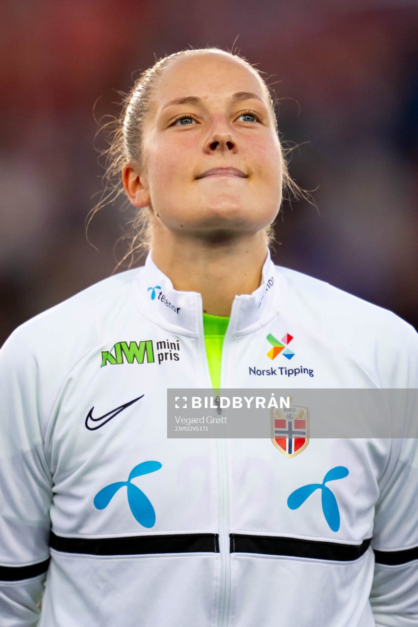 Goalkeeper Aurora Mikalsen of Norway