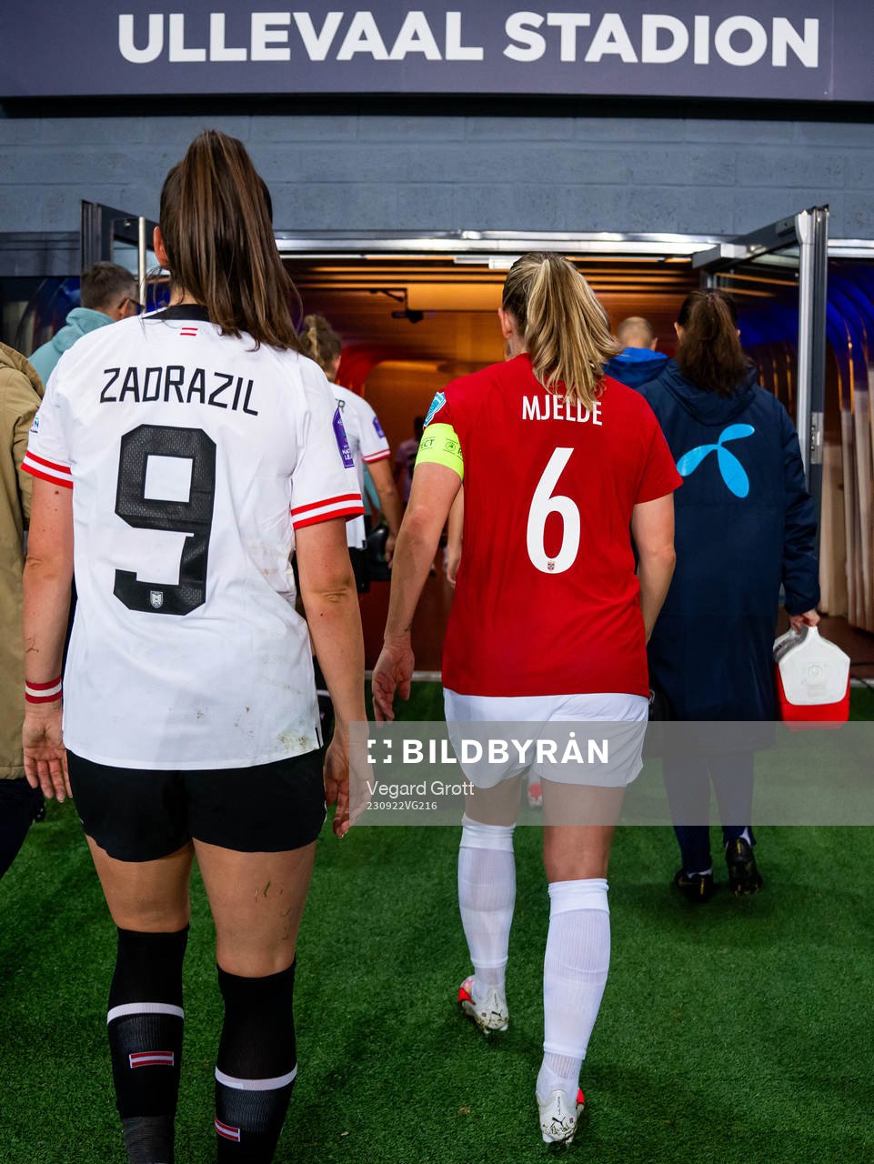 Sarah Zadrazil of Austria and Maren Mjelde of Norway at