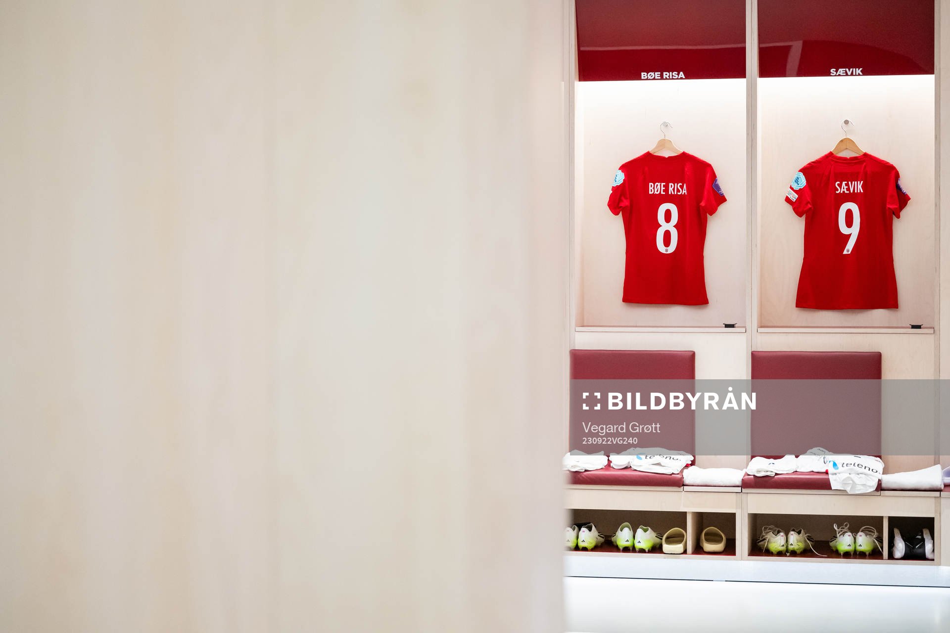 The kits of Vilde Bøe Risa and Karina Sævik of Norway in