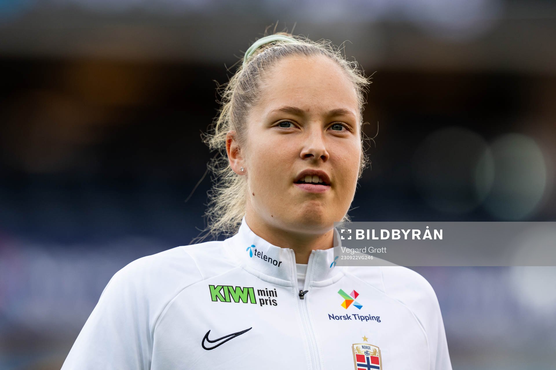 Goalkeeper Aurora Mikalsen of Norway