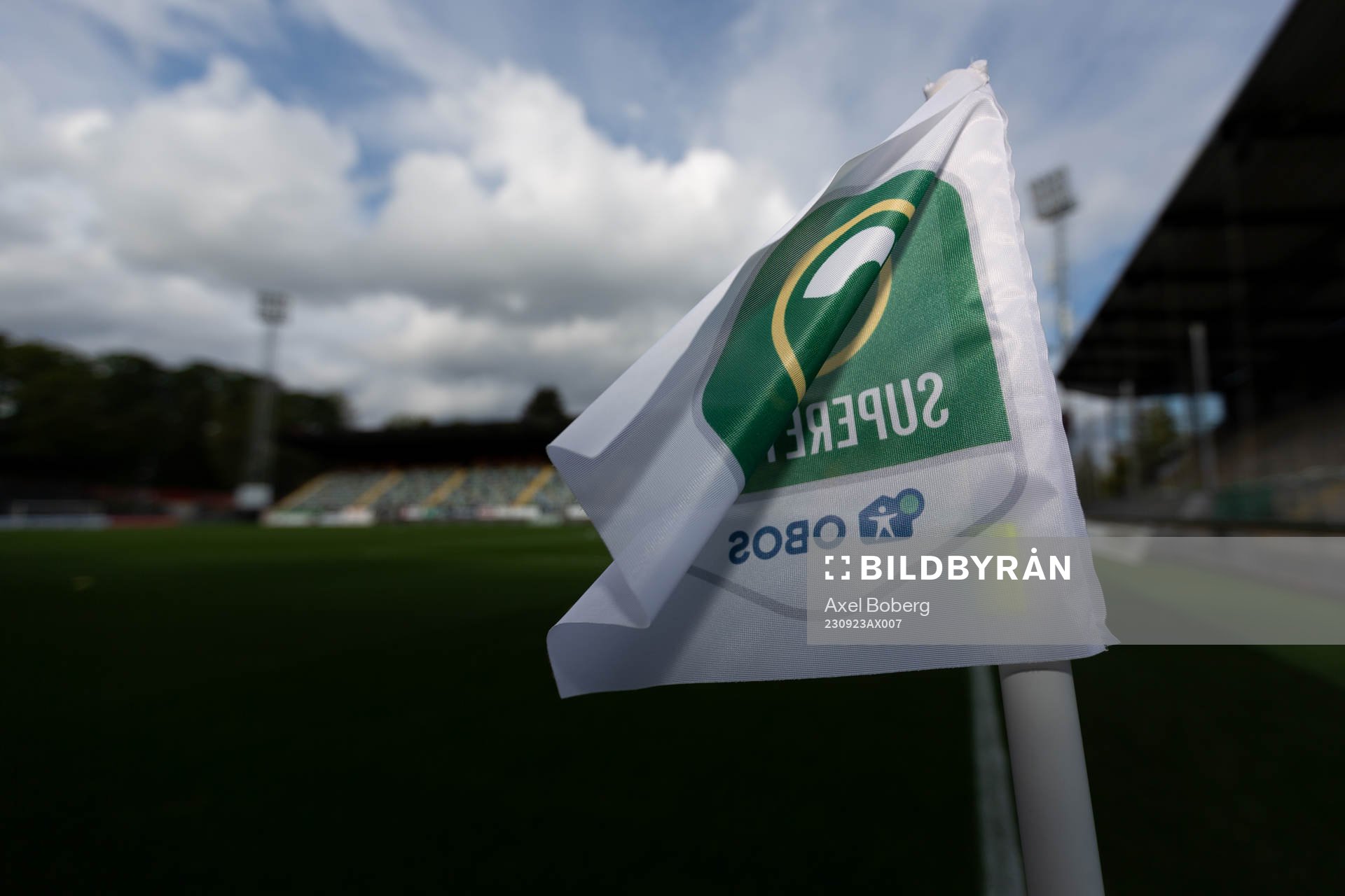 En hörnflagga på arenan