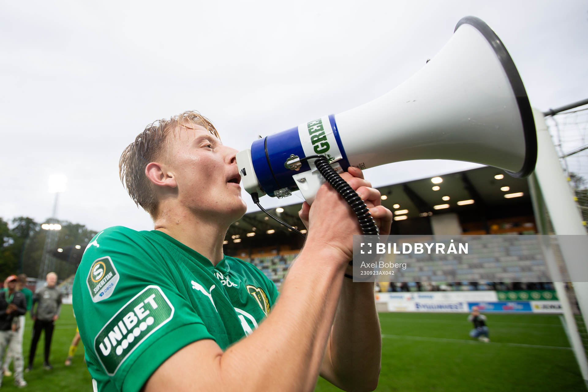 Jönköpings Södras Elias Nordström jublar
