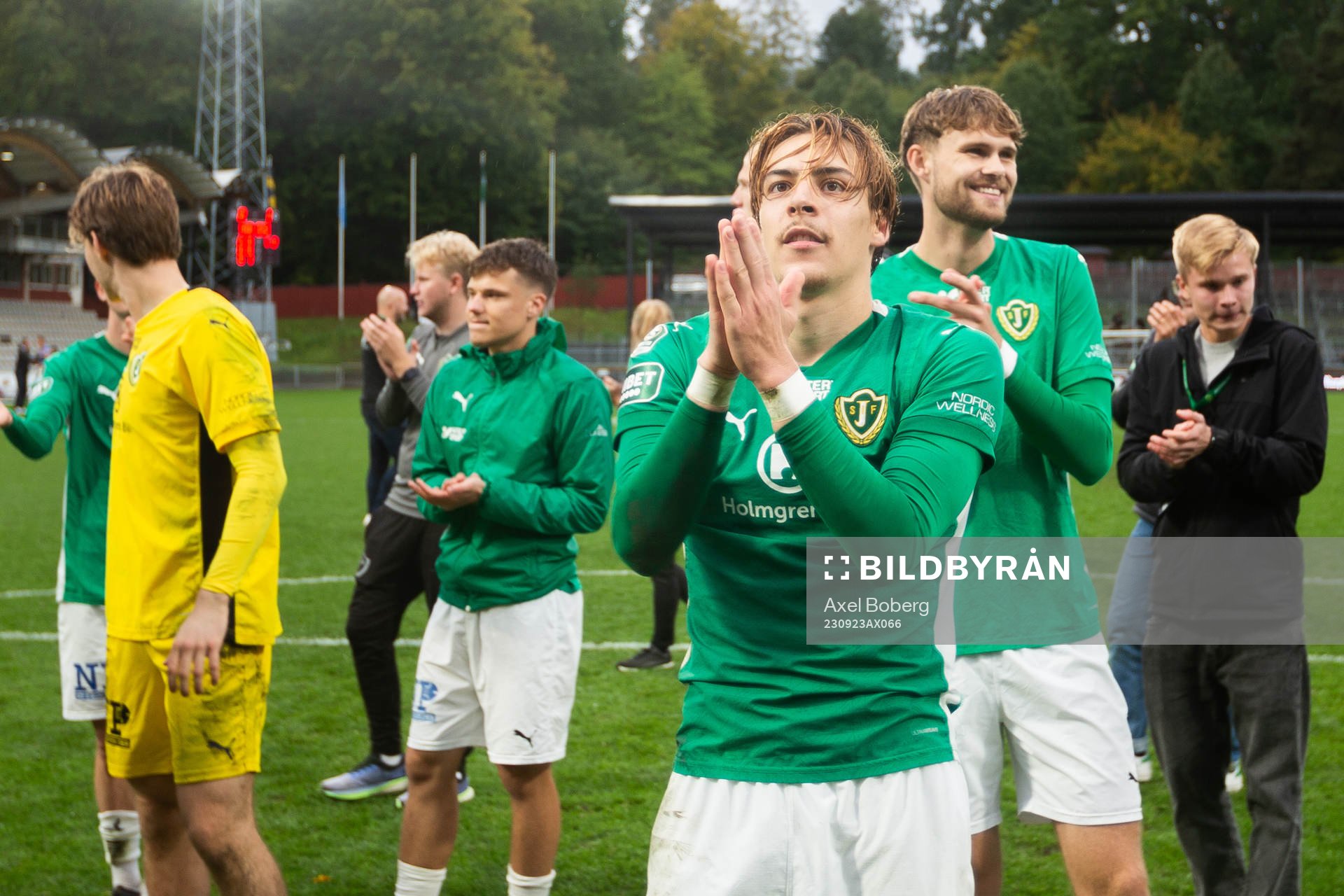 Jönköpings Södras Adam Ben Lamin jublar