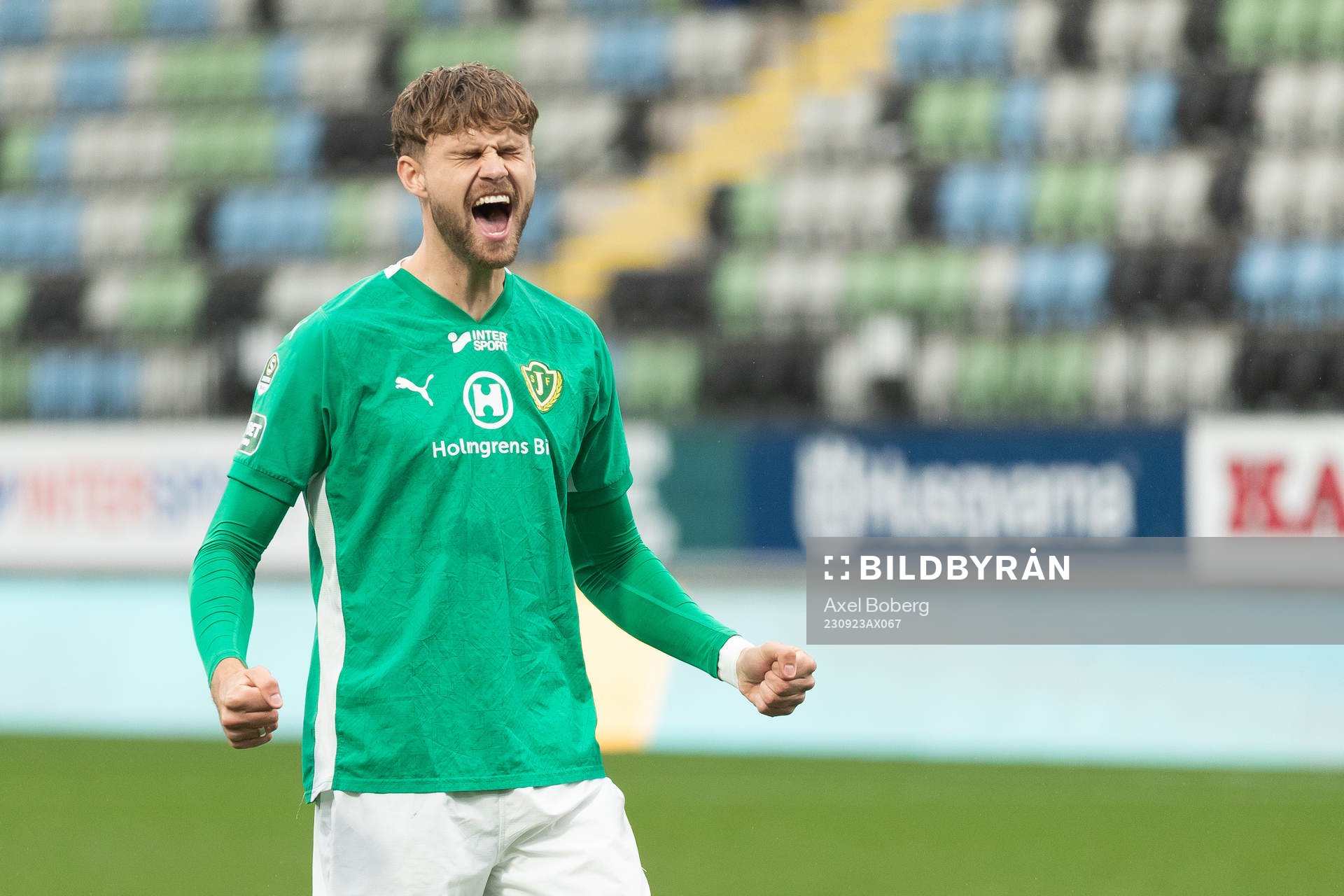Jönköpings Södras Albin Sjöstrand Bjurnemark jublar