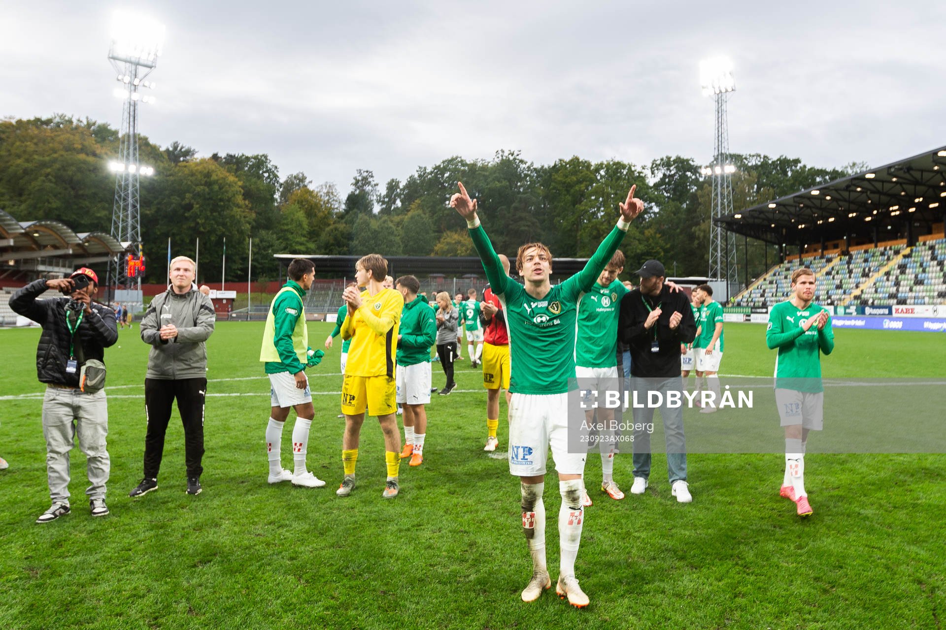 Jönköpings Södras Adam Ben Lamin jublar