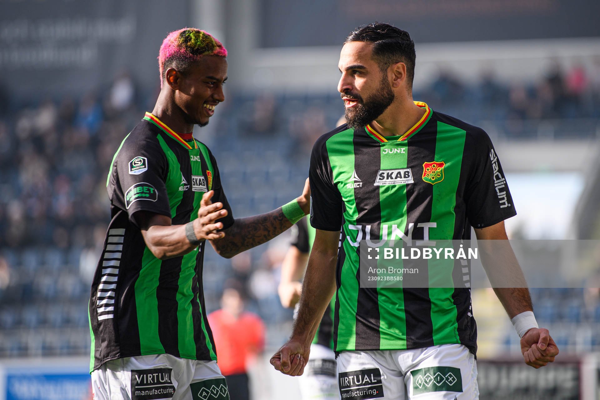 GAIS Chovanie Shakur Amatkarijo och Mervan Celik jublar