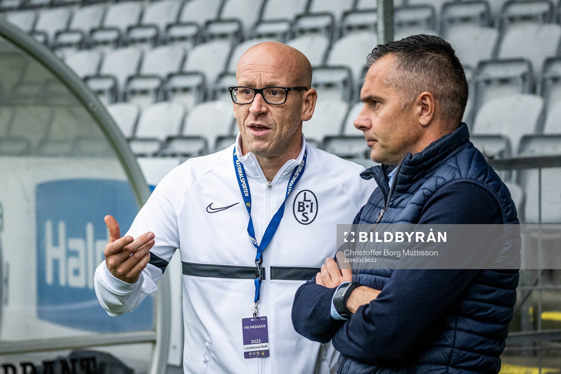 Landskronas manager Billy Magnusson och Östers tränare