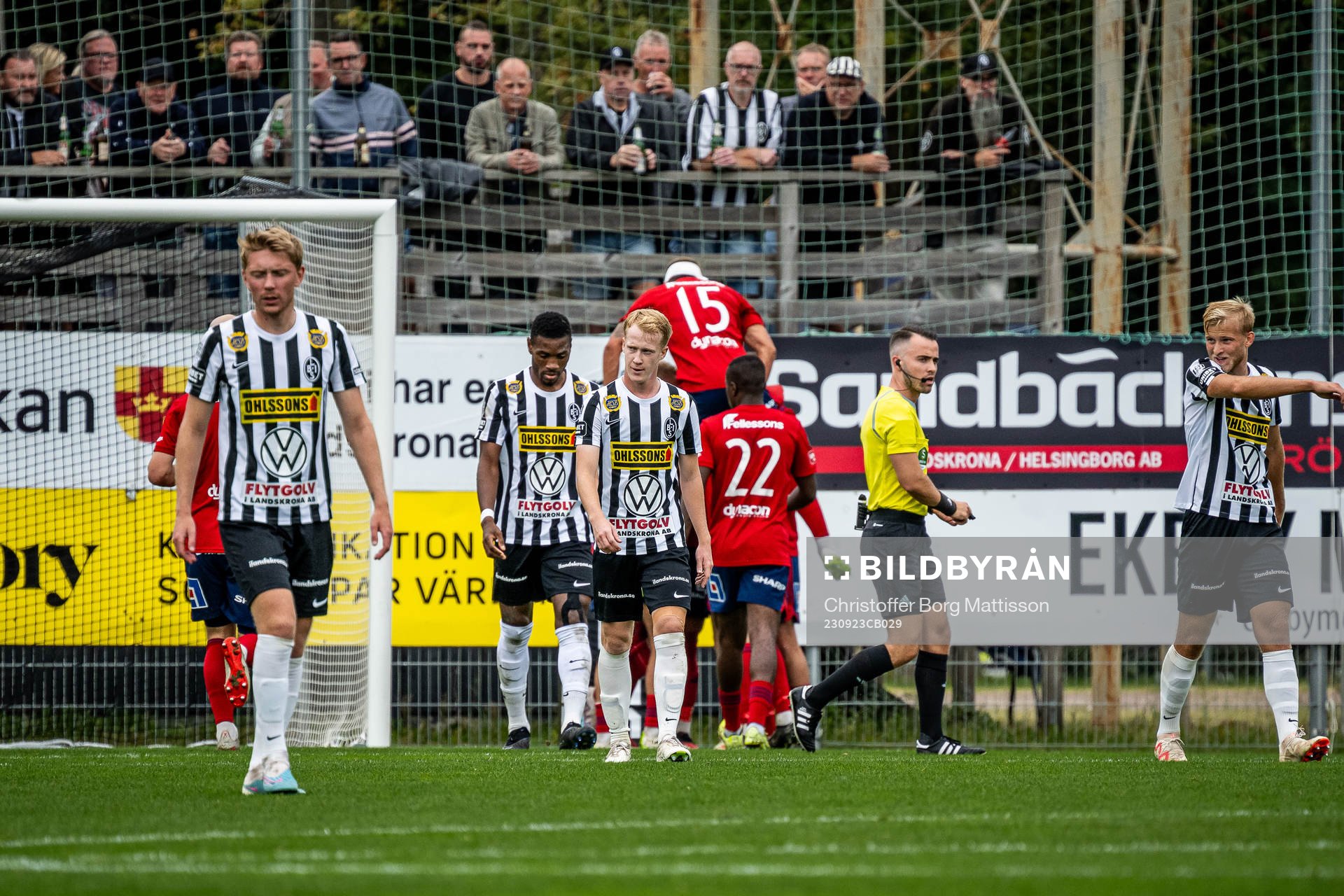 Landskronas Adam Egnell, Samuel Kotto, David Edvardsson och