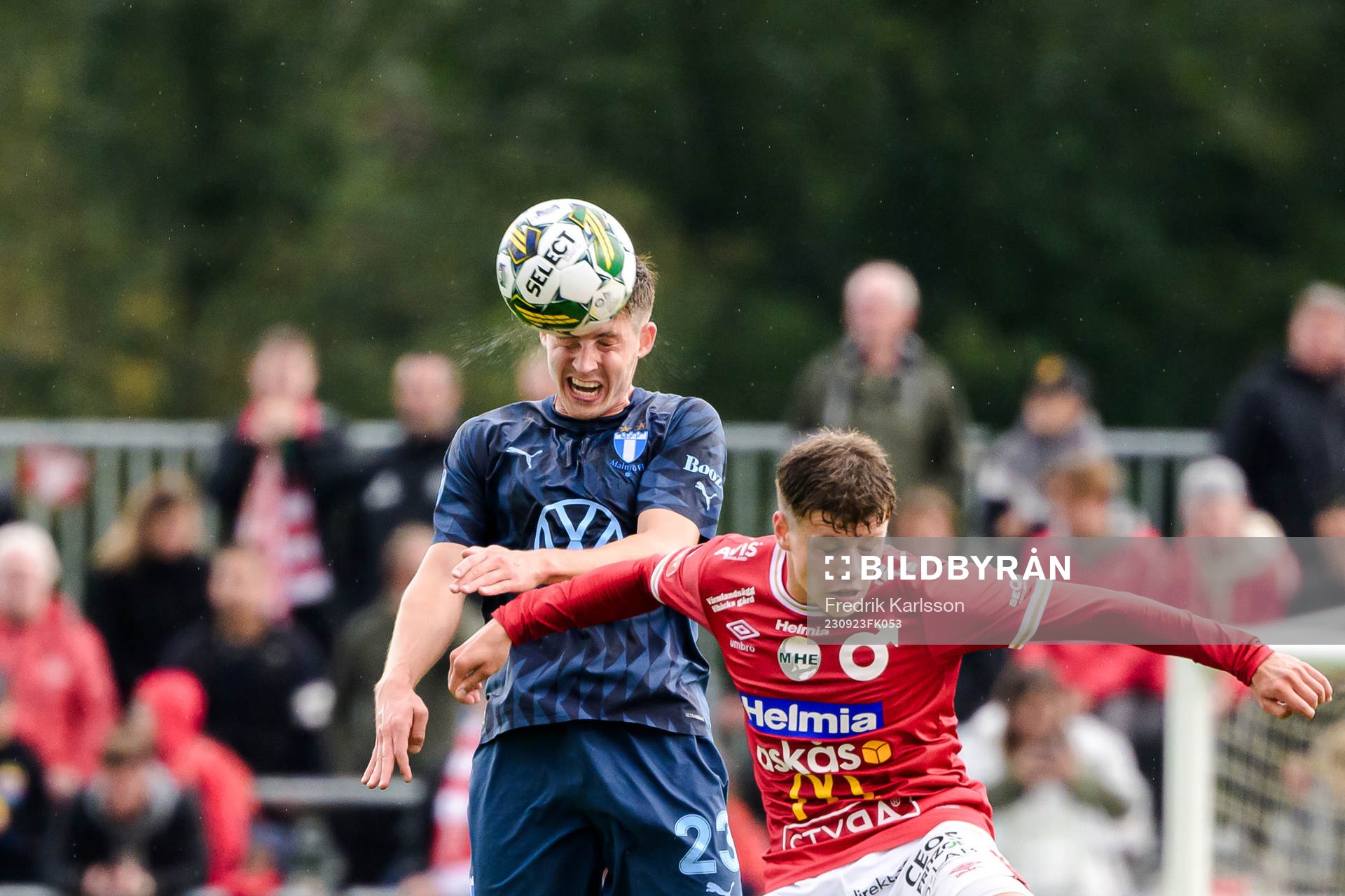 Malmö FFs Lasse Berg Johnsen och Degerfors Gustav Lindgren