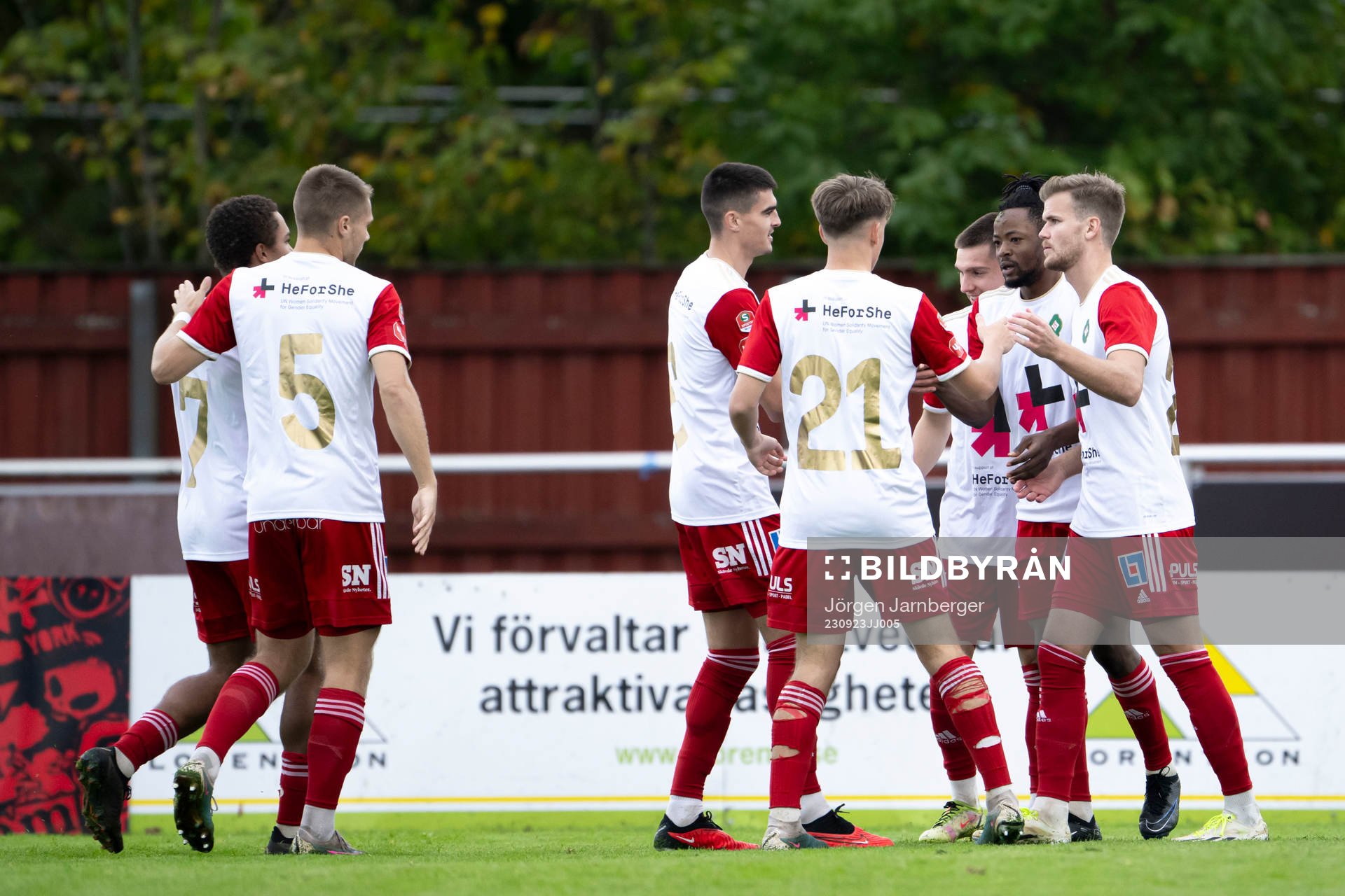 Skövdes spelare jublar