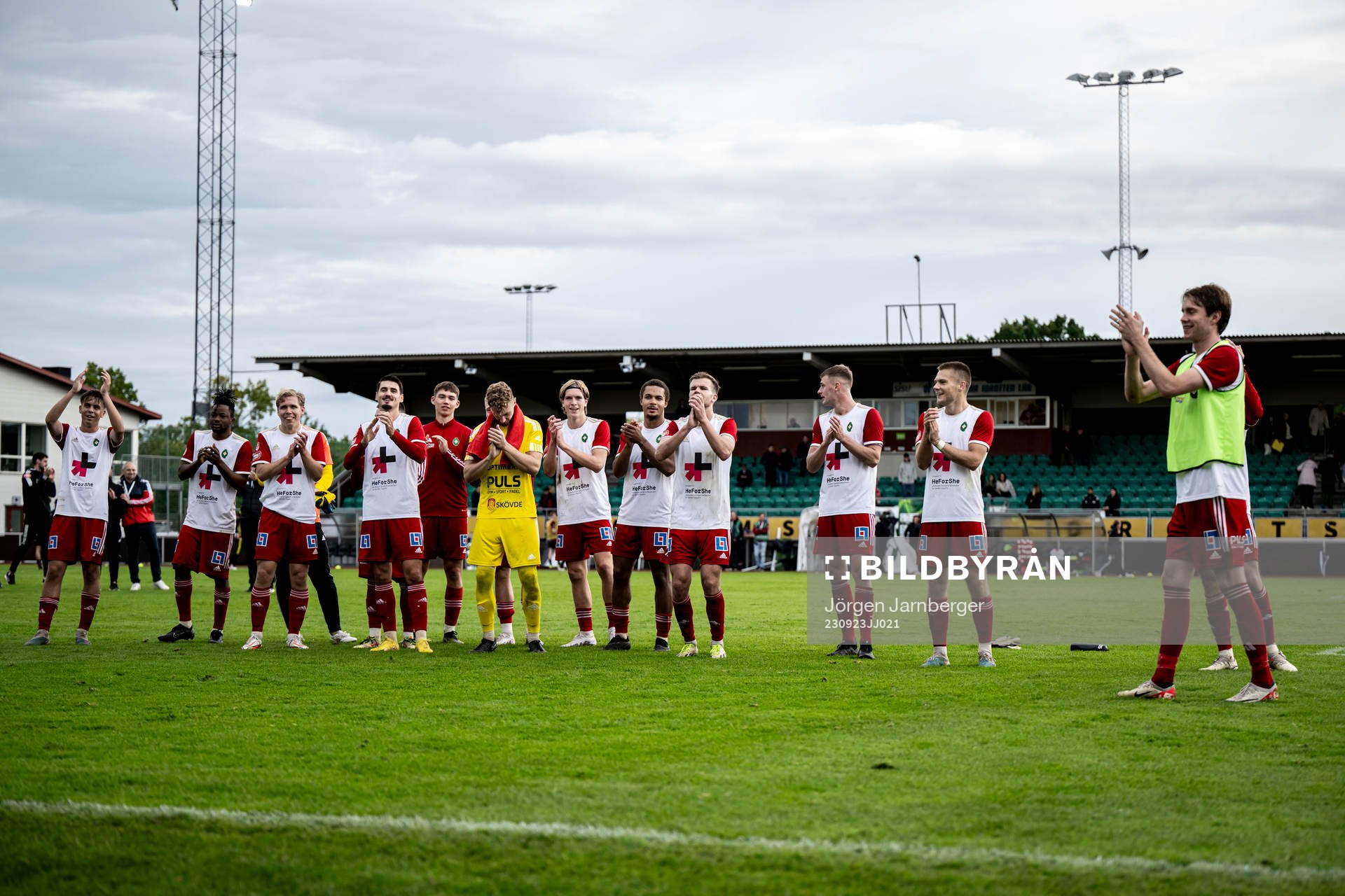 Skövdes spelare jublar