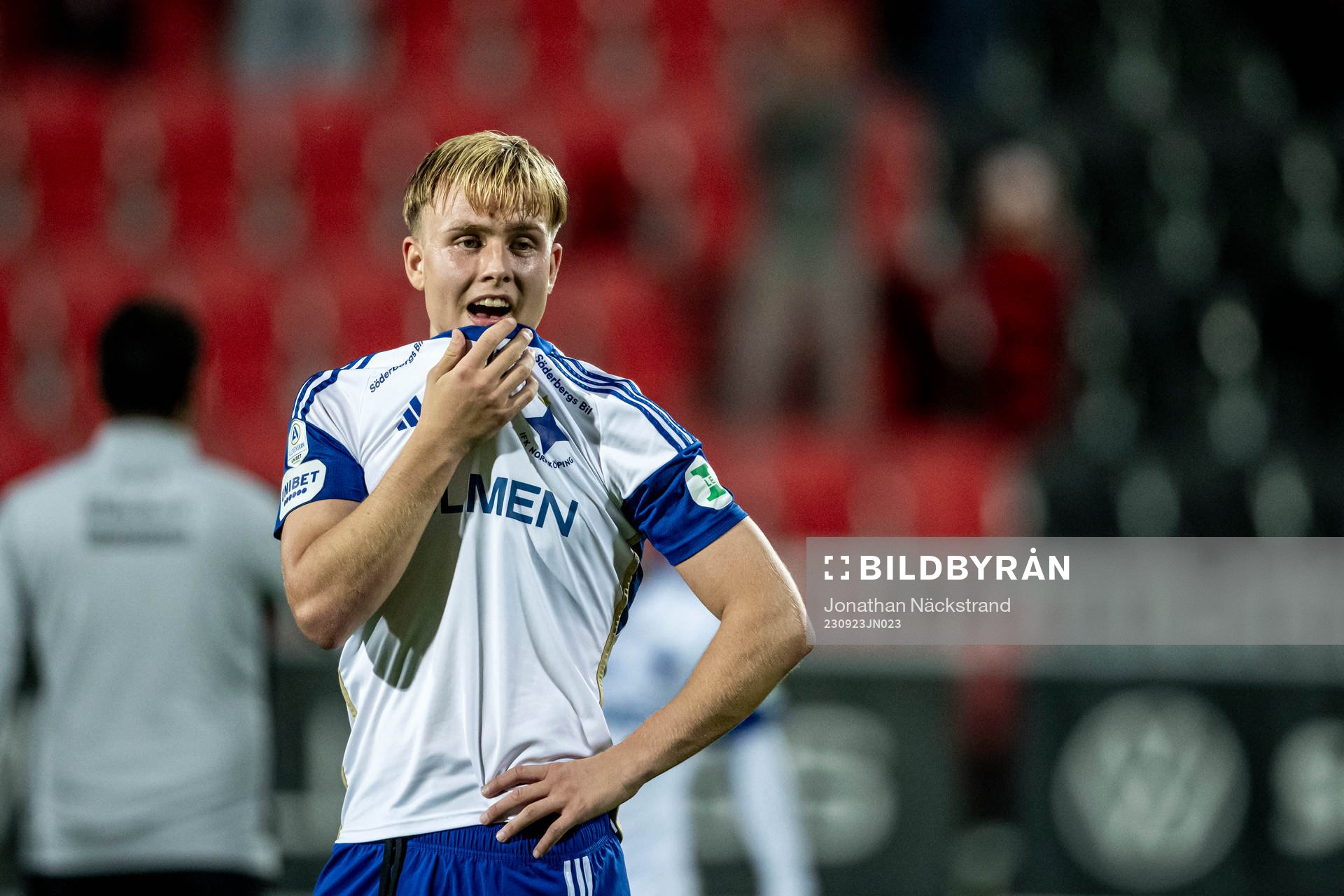 IFK Norrköpings Isak Andri Sigurgeirsson deppar