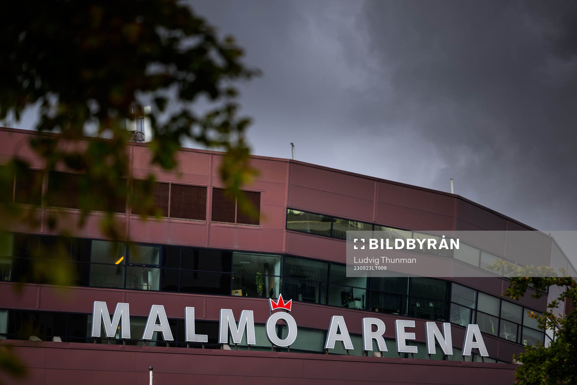 Exteriör över Malmö Arena