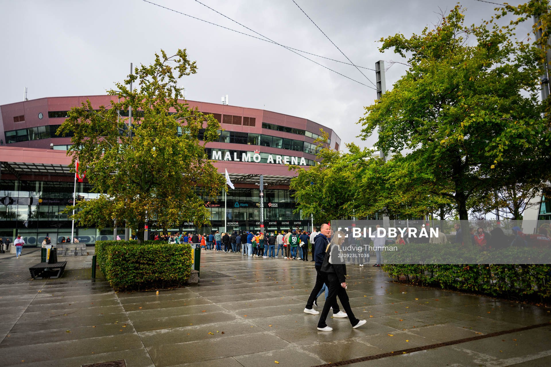 Exteriör över Malmö Arena