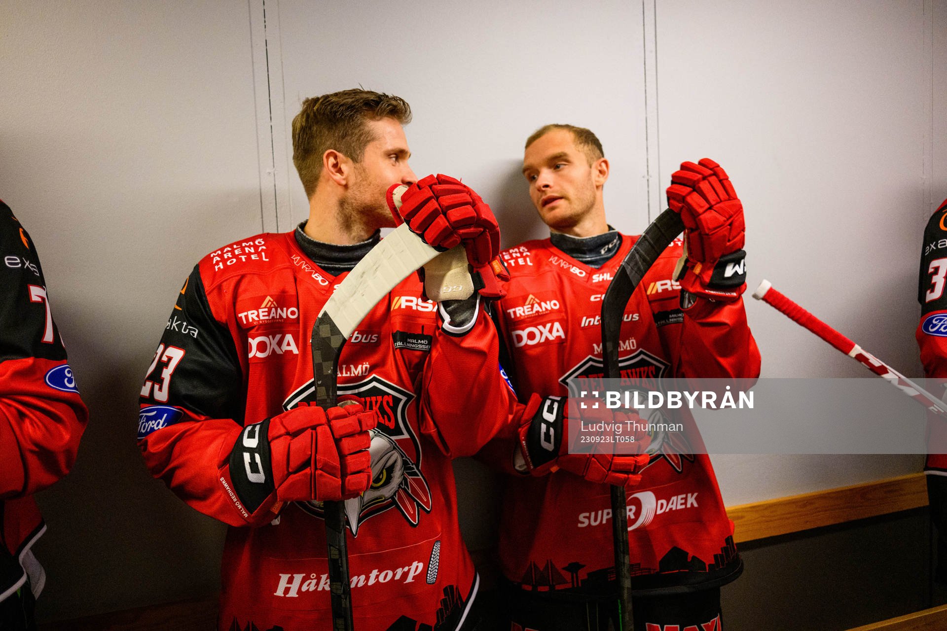 Malmö Redhawks Christoffer Forsberg och Johan Olofsson