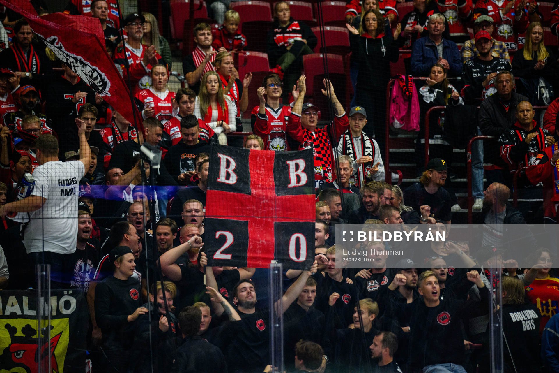 Malmö Redhawks supportrar