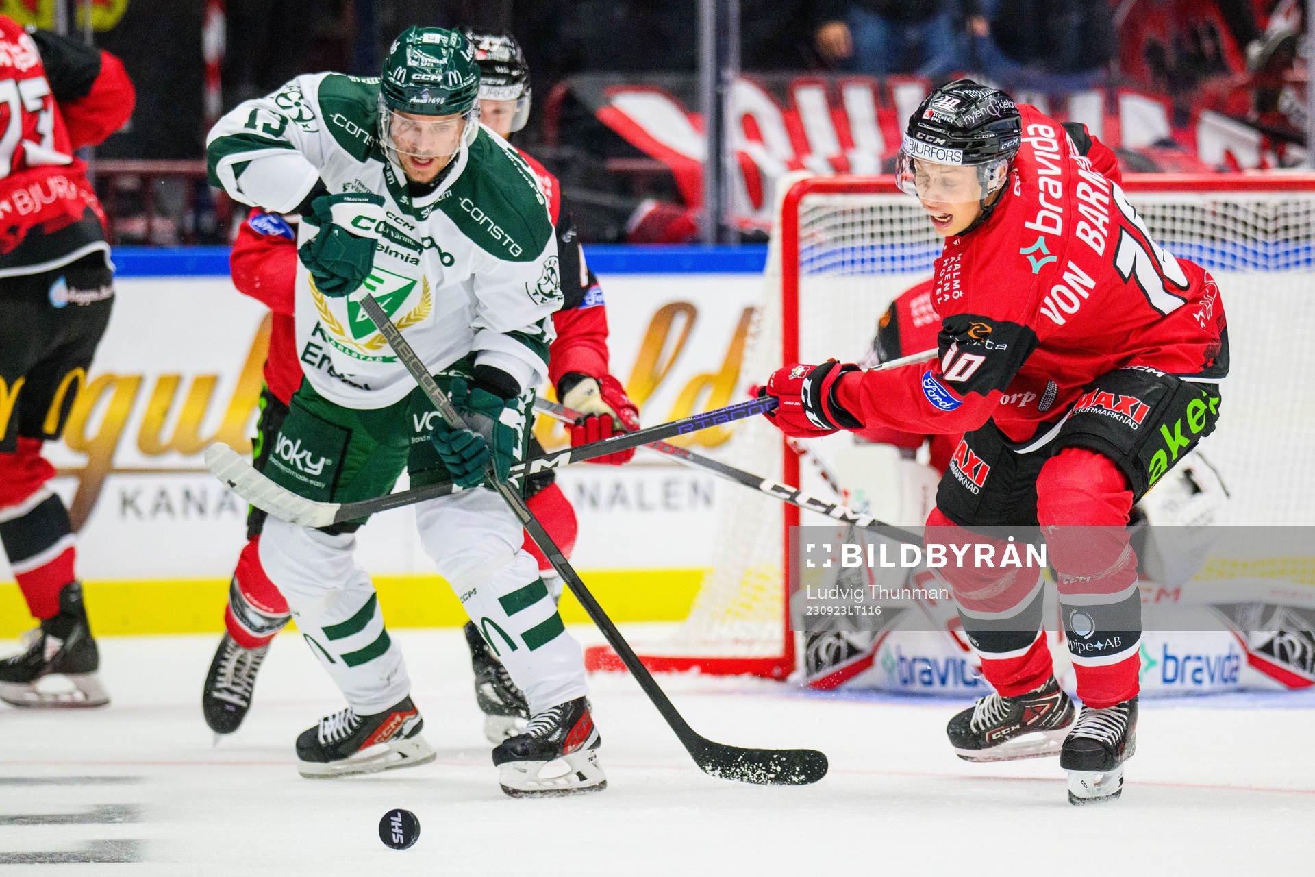 Färjestads Joel Kellman och Malmö Redhawks William Von