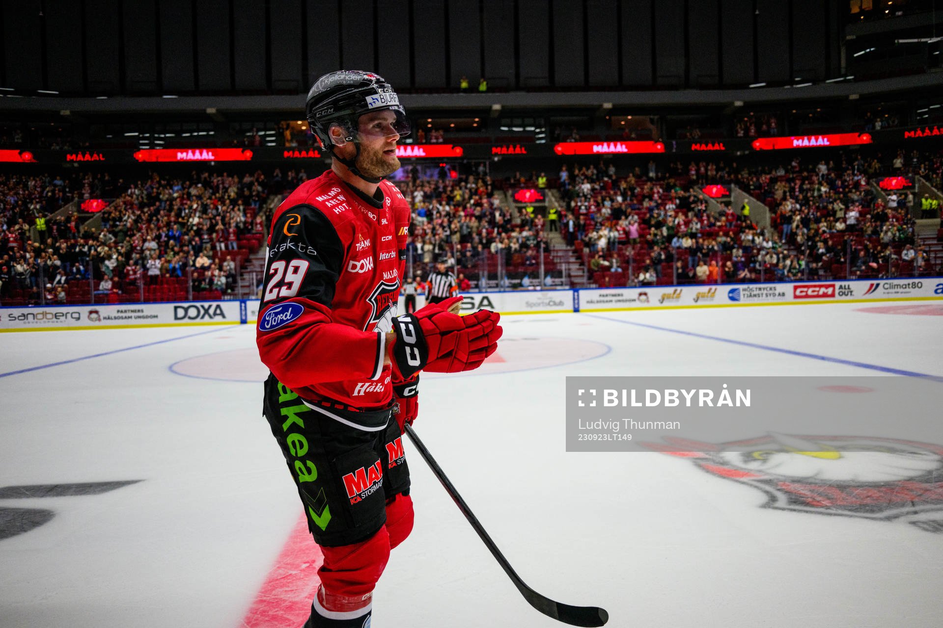 Malmö Redhawks Kim Rosdahl jublar