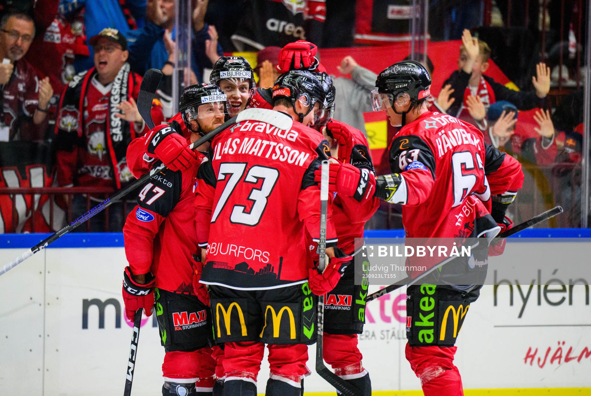 Malmö Redhawks Kim Rosdahl jublar