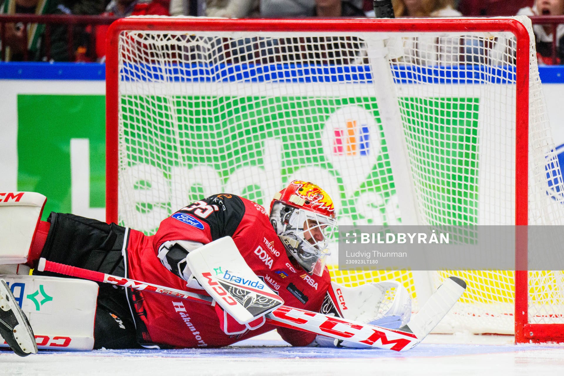 Malmö Redhawks målvakt Adam Werner