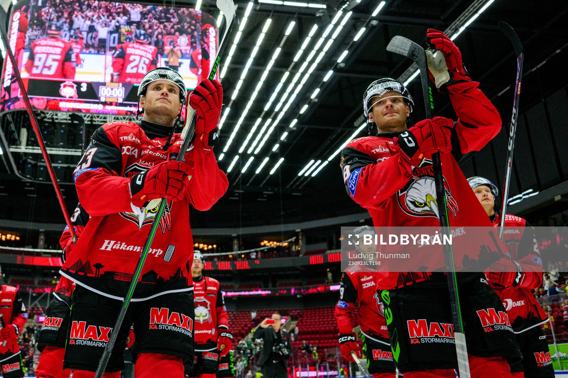 Malmö Redhawks Christoffer Forsberg och Johan Olofsson