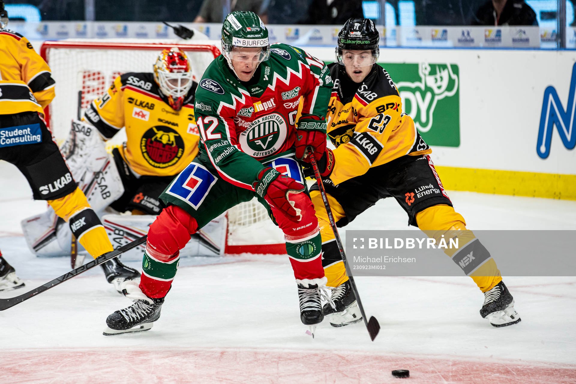Frölundas Max Friberg och Luleås Jesper Sellgren